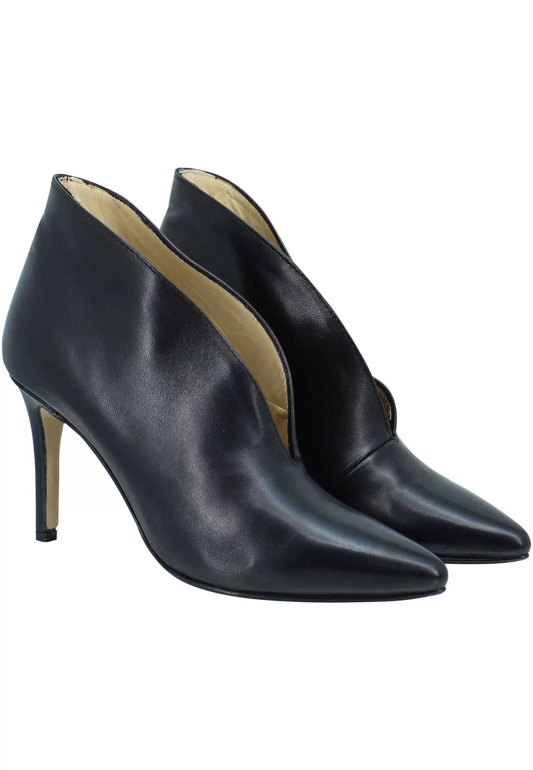Stivaetti Anke Boot Donna In Pee Nera Tacco Ato E Punta A Punta*L Hot