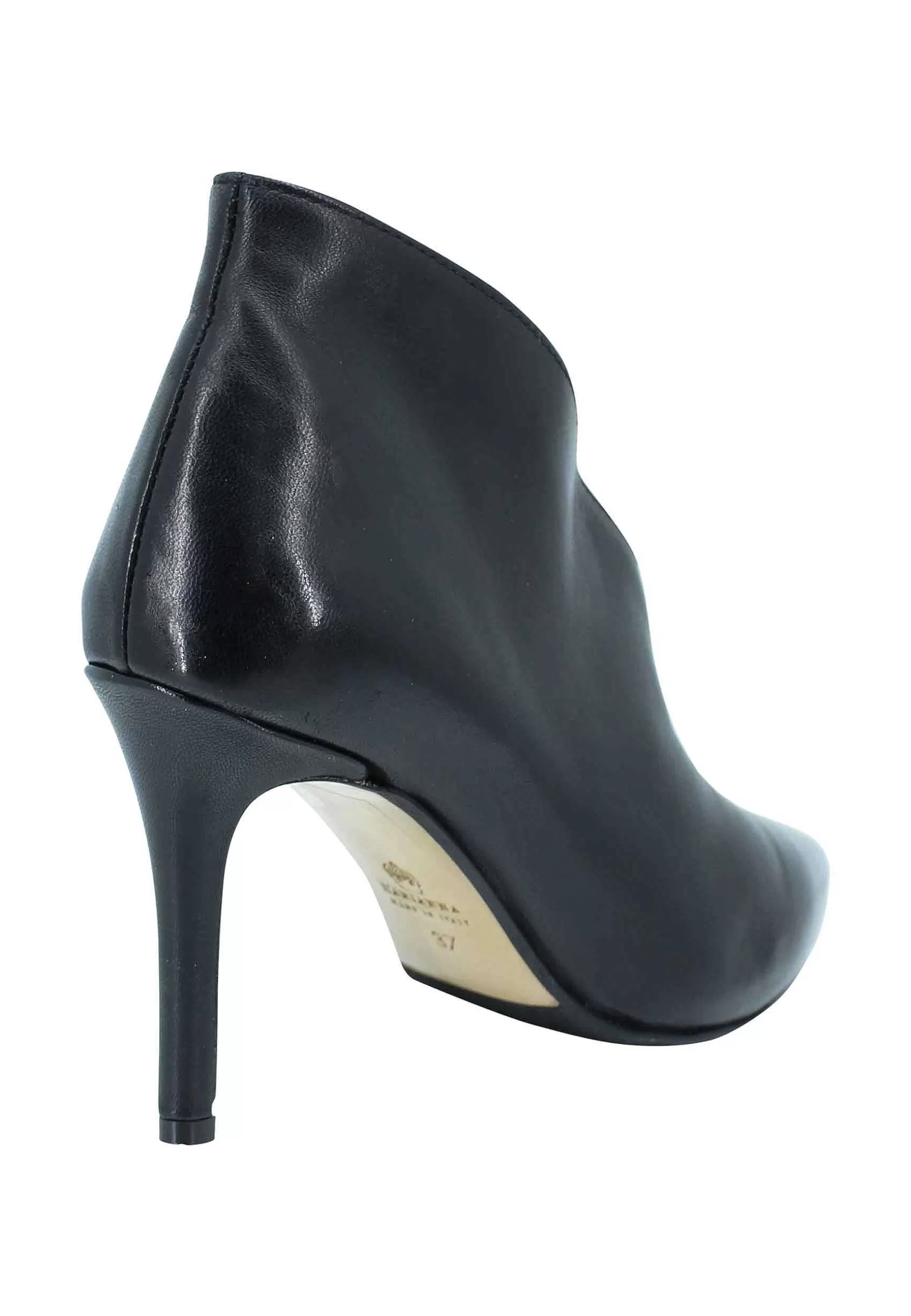 Stivaetti Anke Boot Donna In Pee Nera Tacco Ato E Punta A Punta*L Hot