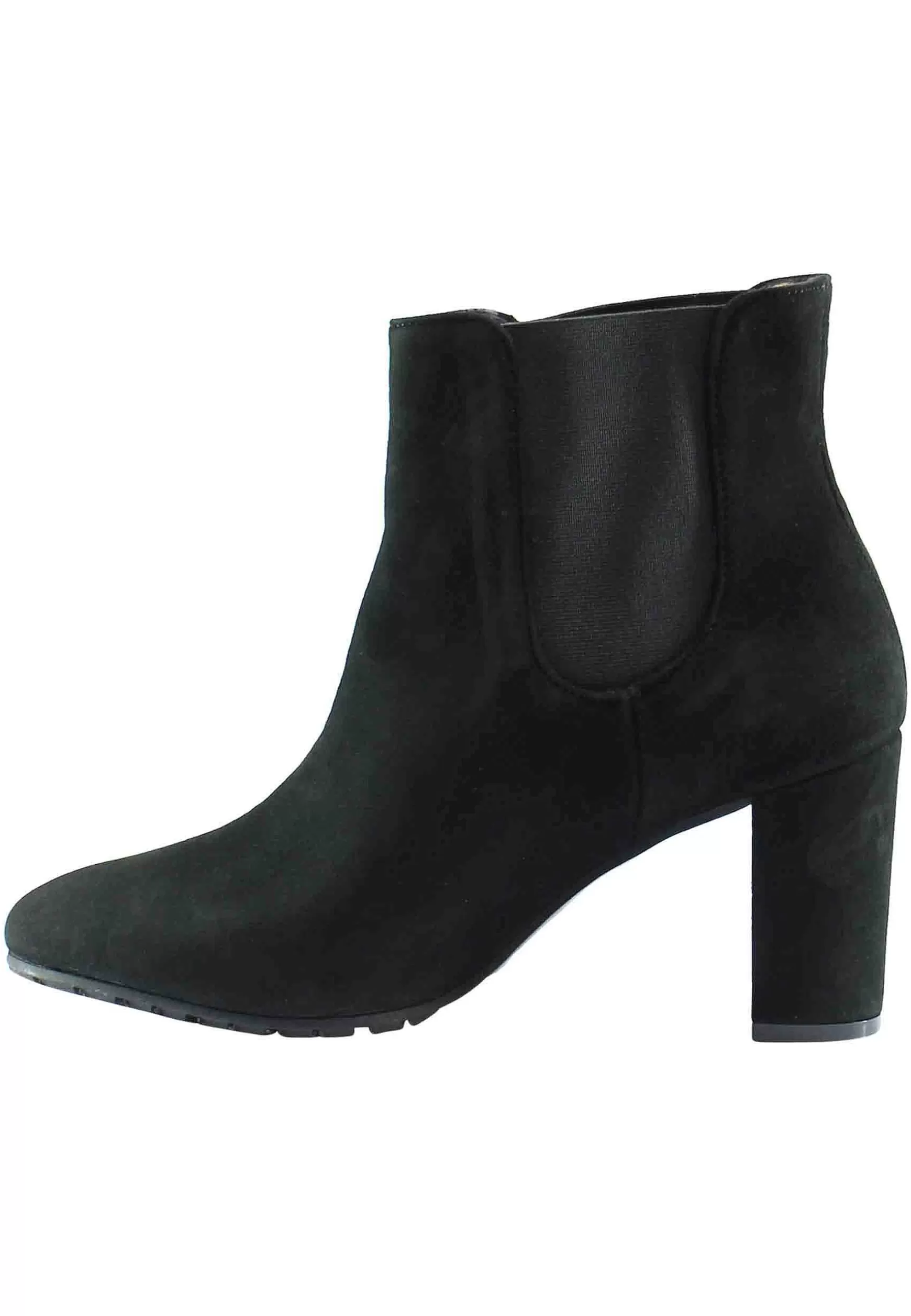 Stivaetti Beates Donna In Camoscio Nero Con Eastici In Tinta E Suoa In Gomma*L Fashion