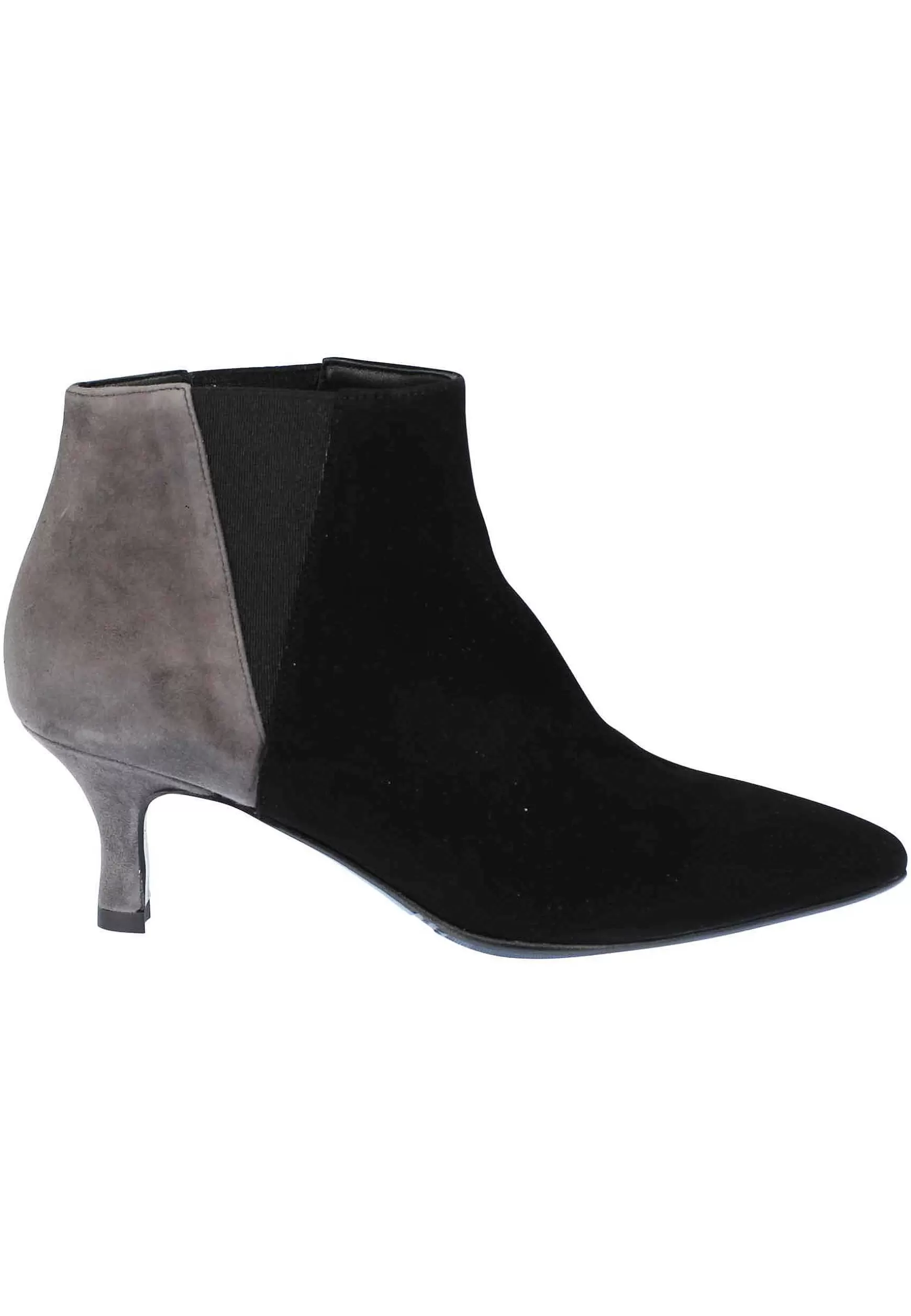 Stivaletti Beatles Donna In Camoscio Nero Con Punta A Punta A Tacco Medio** Best