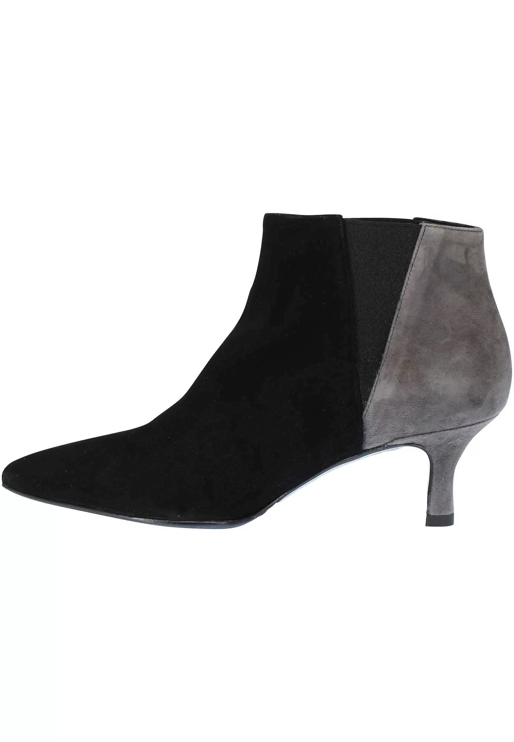 Stivaletti Beatles Donna In Camoscio Nero Con Punta A Punta A Tacco Medio** Best
