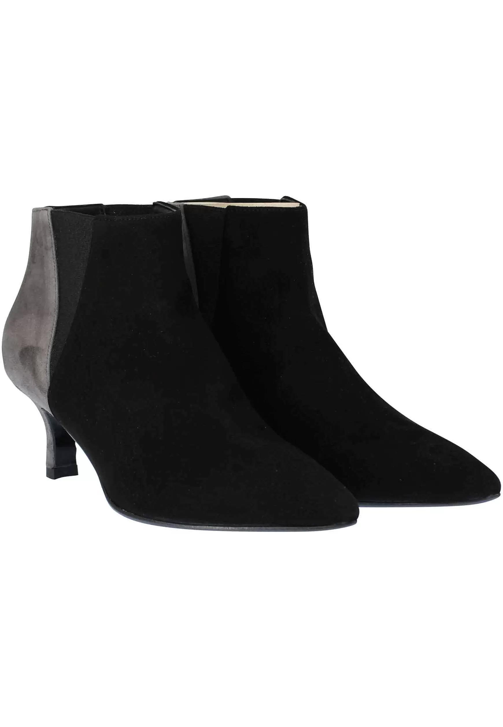 Stivaletti Beatles Donna In Camoscio Nero Con Punta A Punta A Tacco Medio** Best