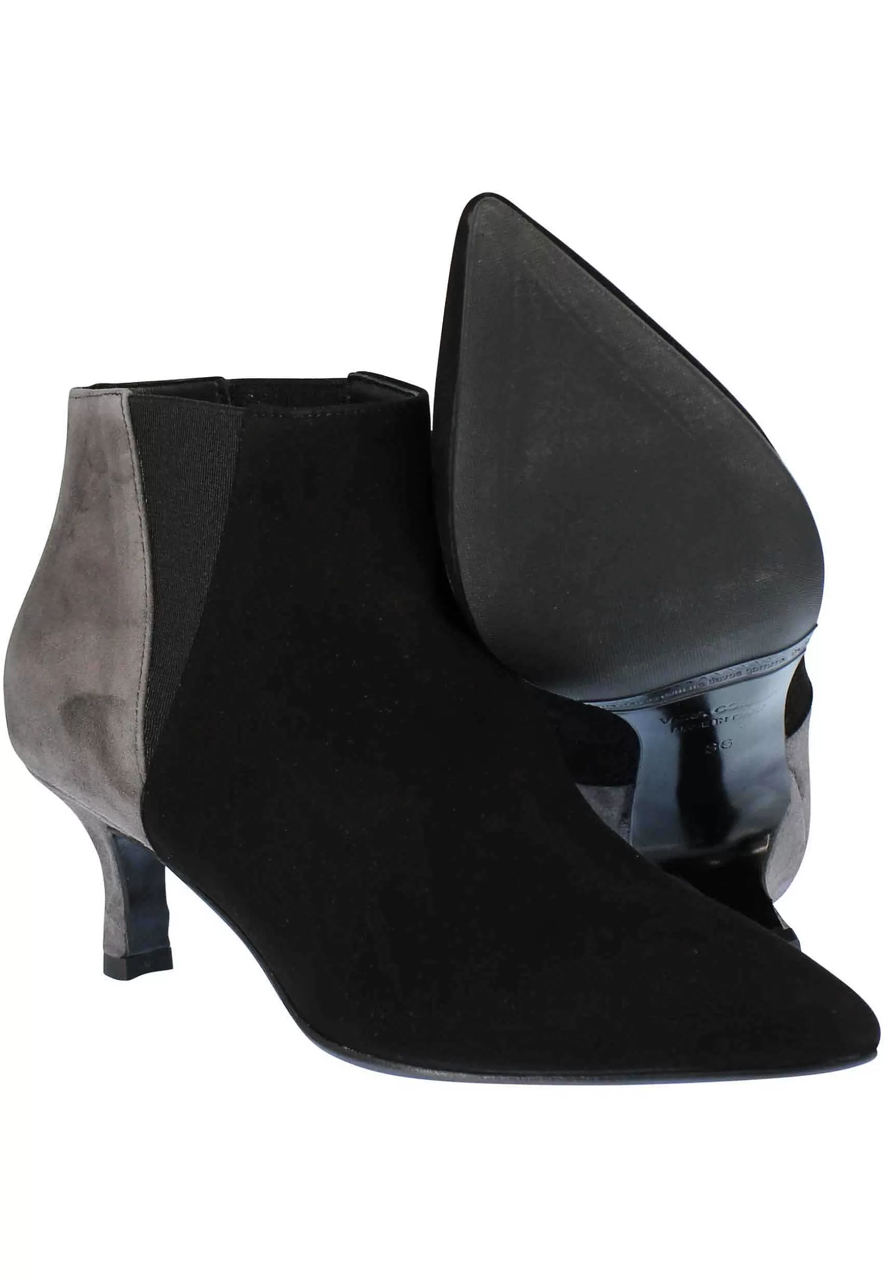 Stivaletti Beatles Donna In Camoscio Nero Con Punta A Punta A Tacco Medio** Best