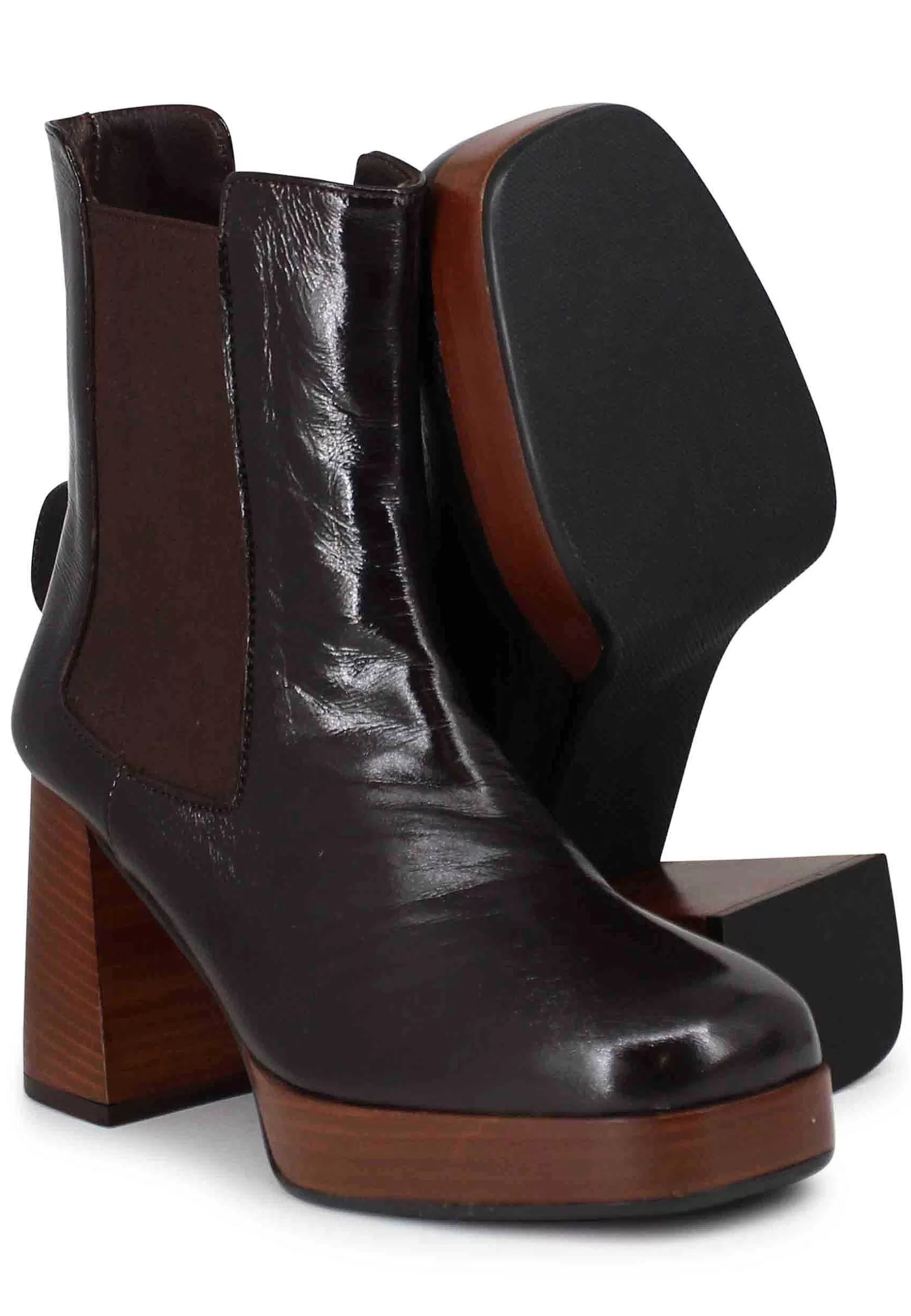 Stivaetti Beates Donna In Pee Marrone Con Tacco E Pateau*L Best