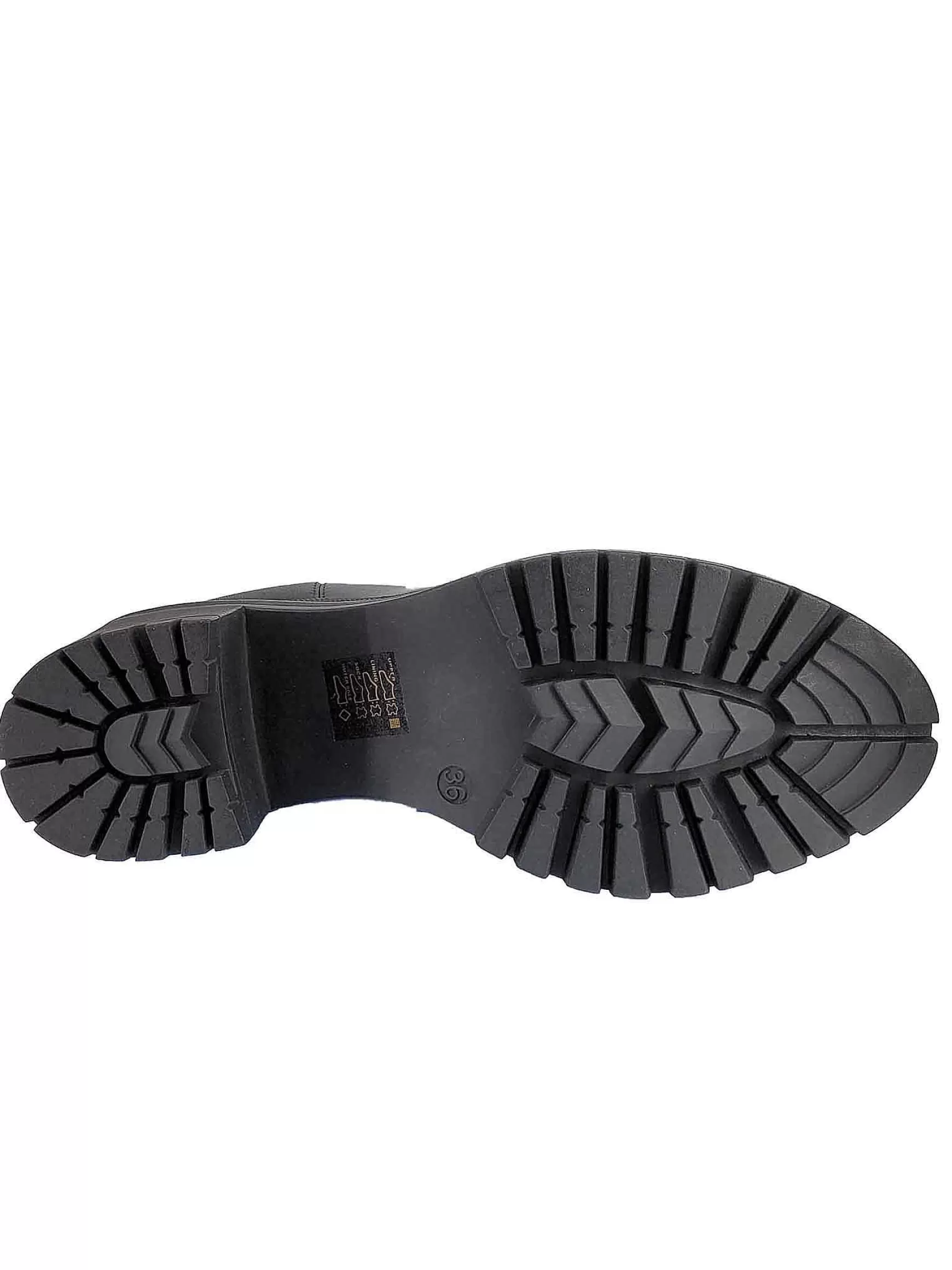 Stivaletti Beatles Donna In Pelle Nera Con Punta Tonda E Tacco Alto In Gomma*Bruno Premi Discount