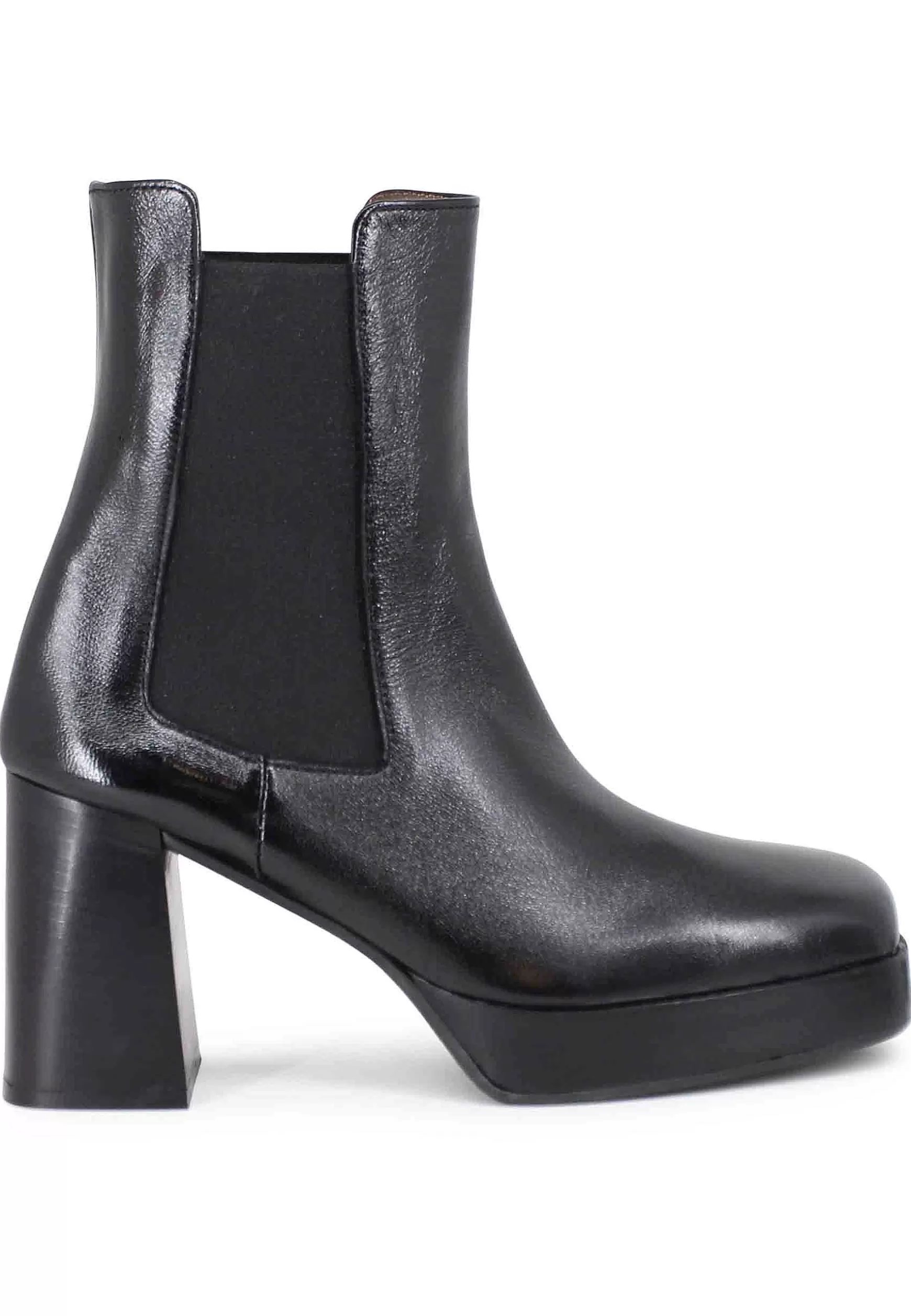 Stivaetti Beates Donna In Pee Nera Con Tacco E Pateau*L New