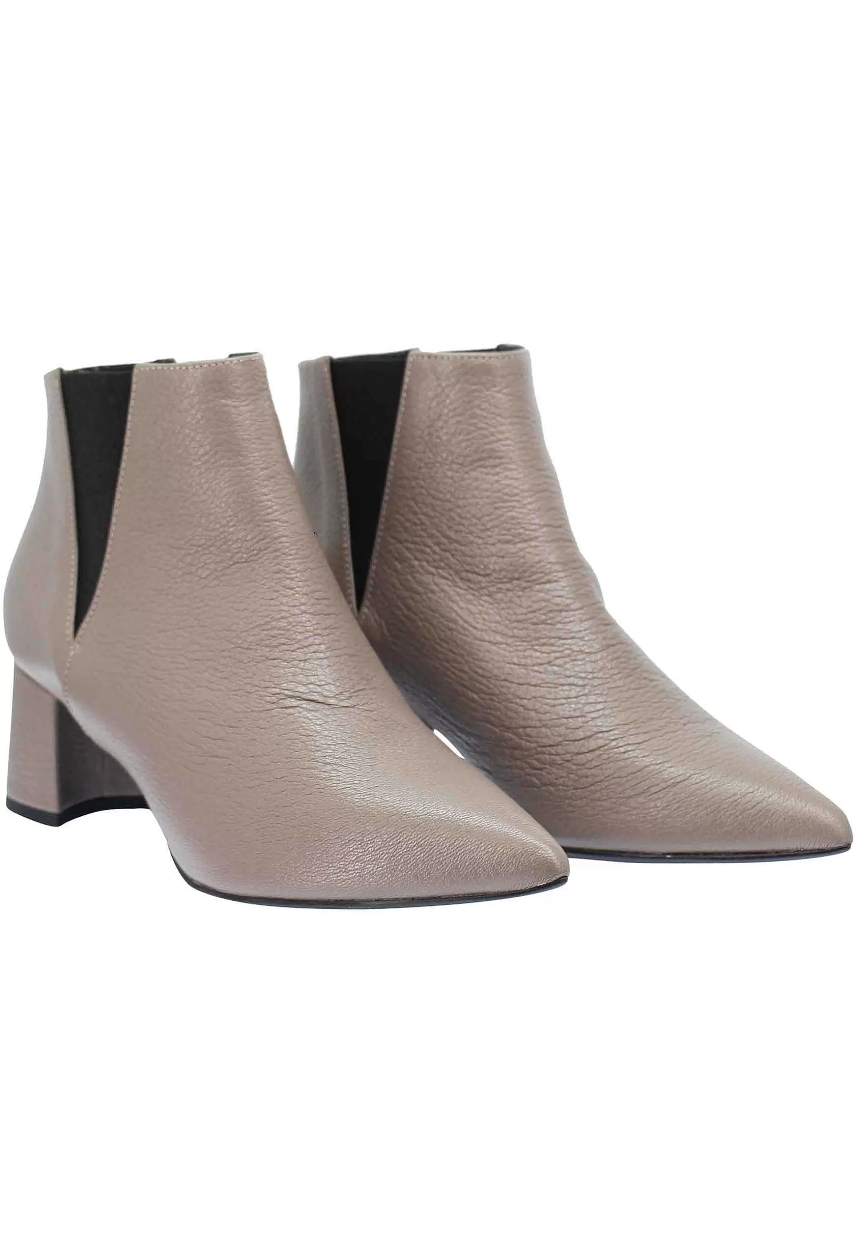 Stivaletti Beatles Donna In Pelle Tortota Con Punta A Punta A Tacco Medio** Shop