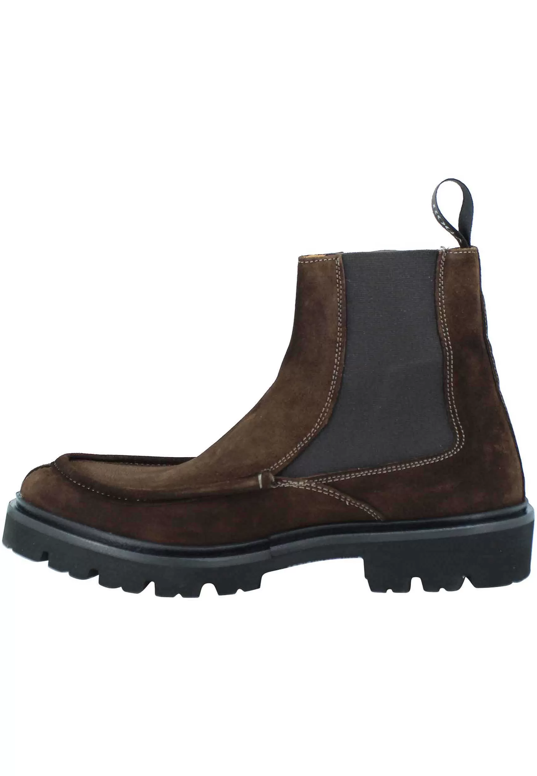 Stivaletti Beatles Uomo In Camoscio Testa Di Moro Con Vaschetta Cucita*Rogal Flash Sale