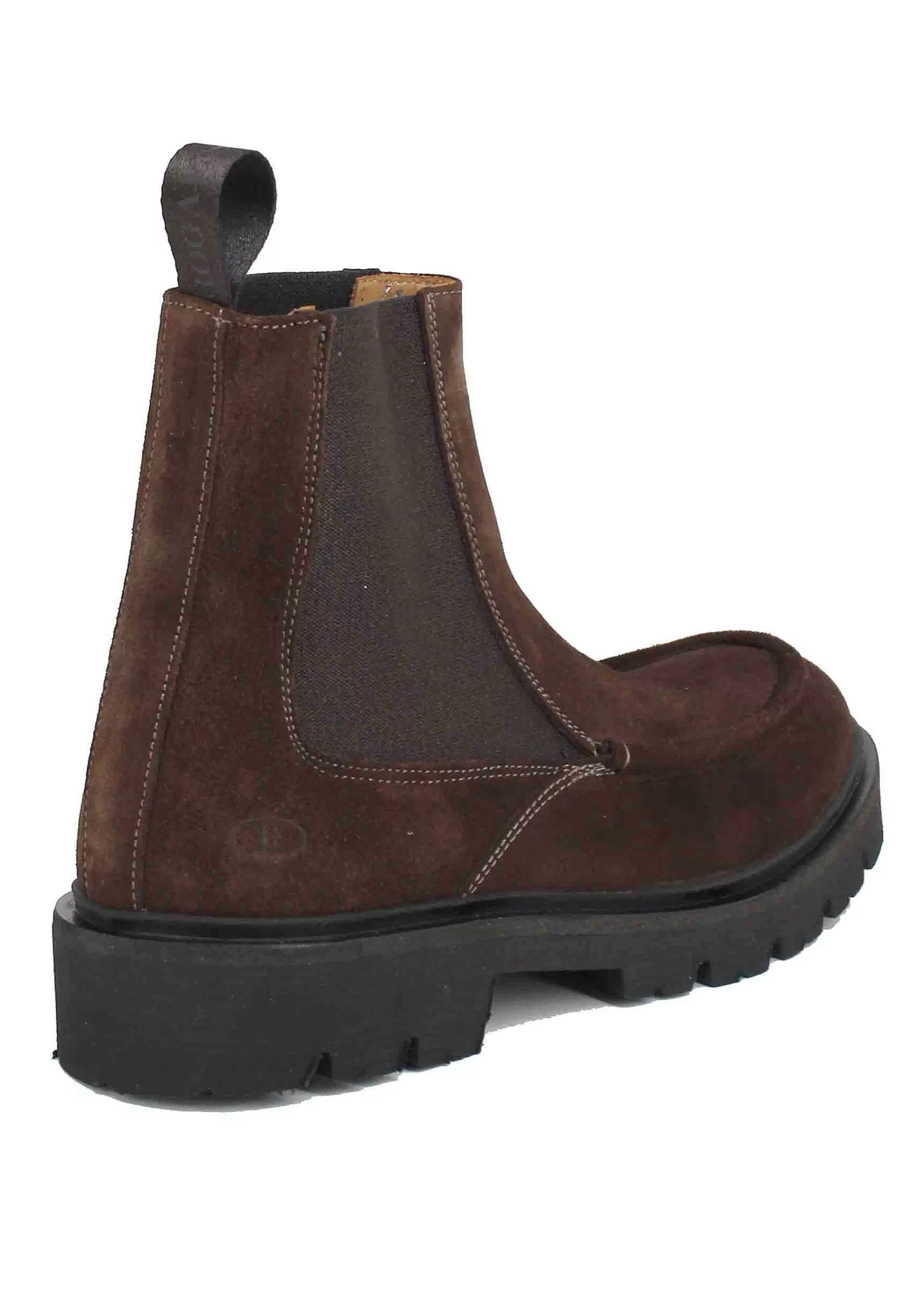Stivaletti Beatles Uomo In Camoscio Testa Di Moro Con Vaschetta Cucita*Rogal Flash Sale