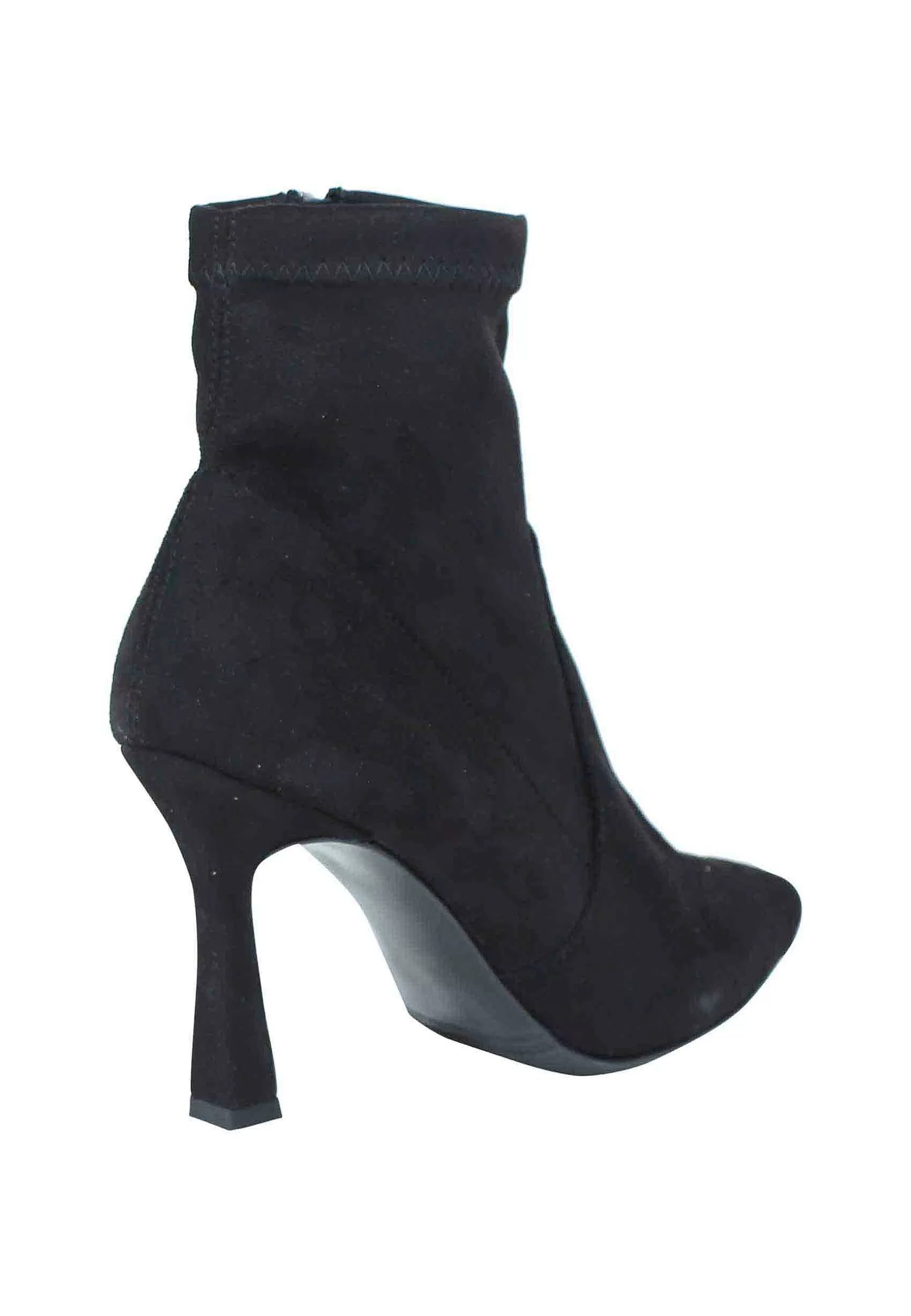 Stivaletti Da Donna In Camoscio Elasticizzato Nero A Punta Con Tacco Alto*Tattoo Outlet