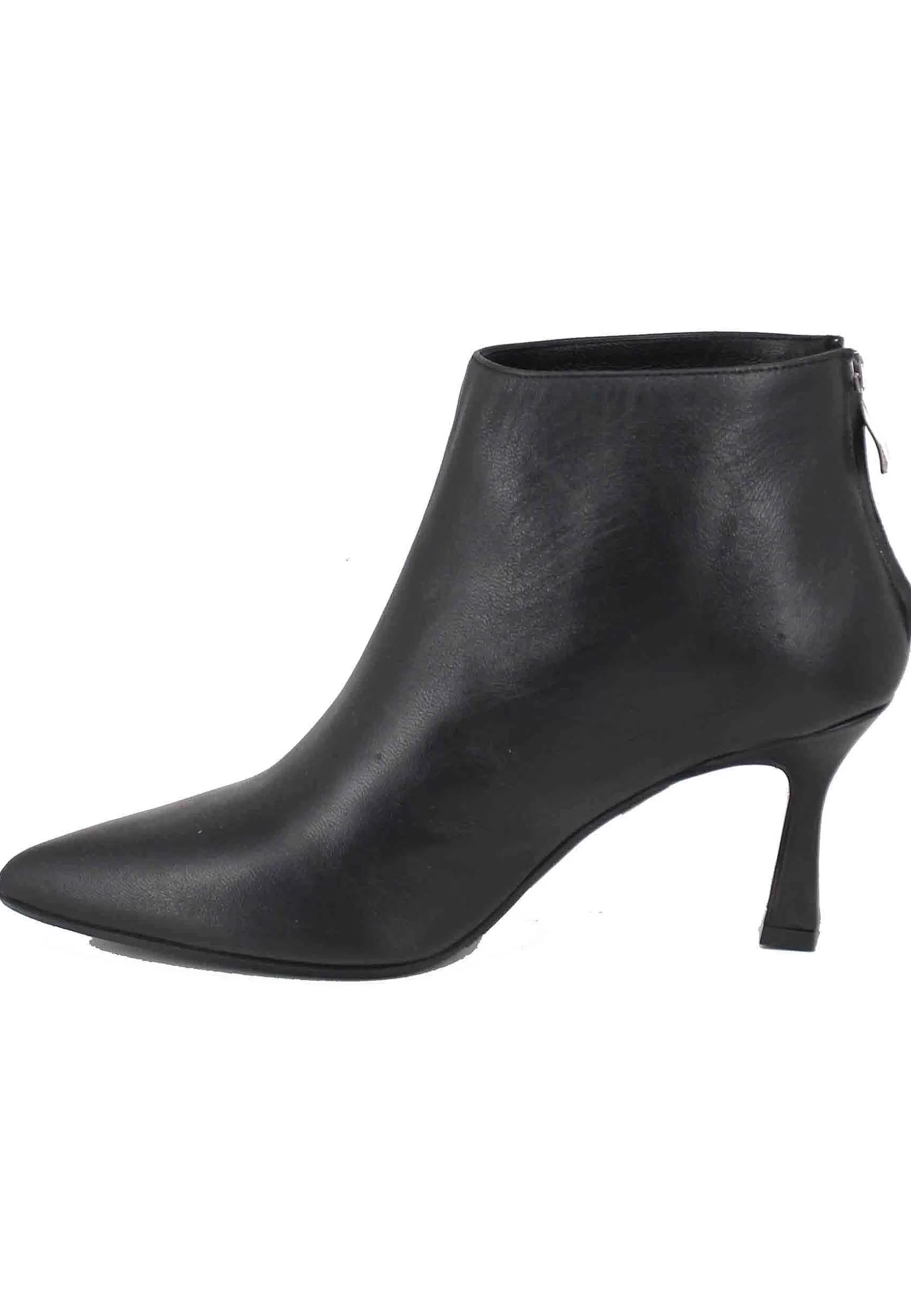 Stivaletti Donna Alla Caviglia In Pelle Nera Con Zip Laterale*Tattoo Cheap