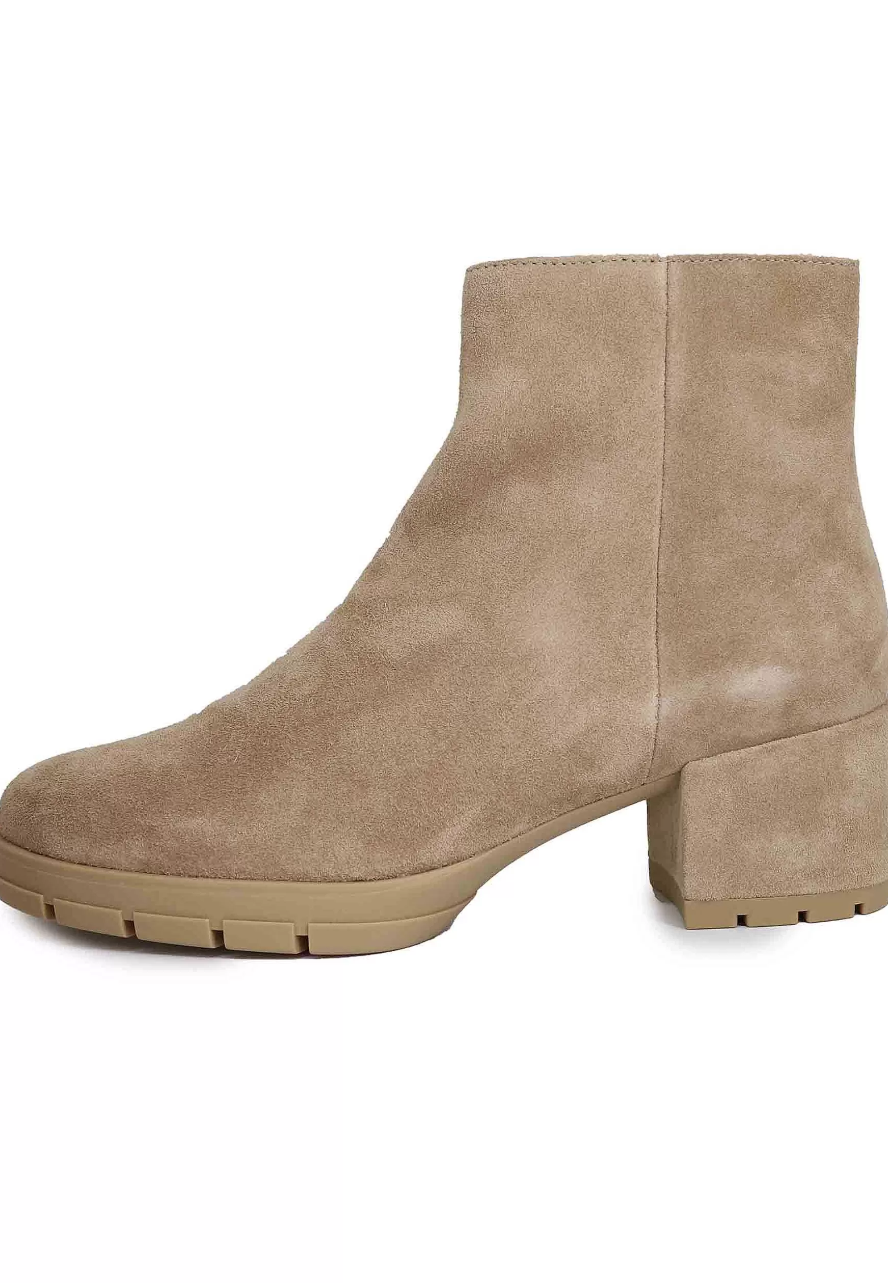 Stivaletti Donna In Camoscio Avorio Con Plateau In Gomma*Unisa Cheap