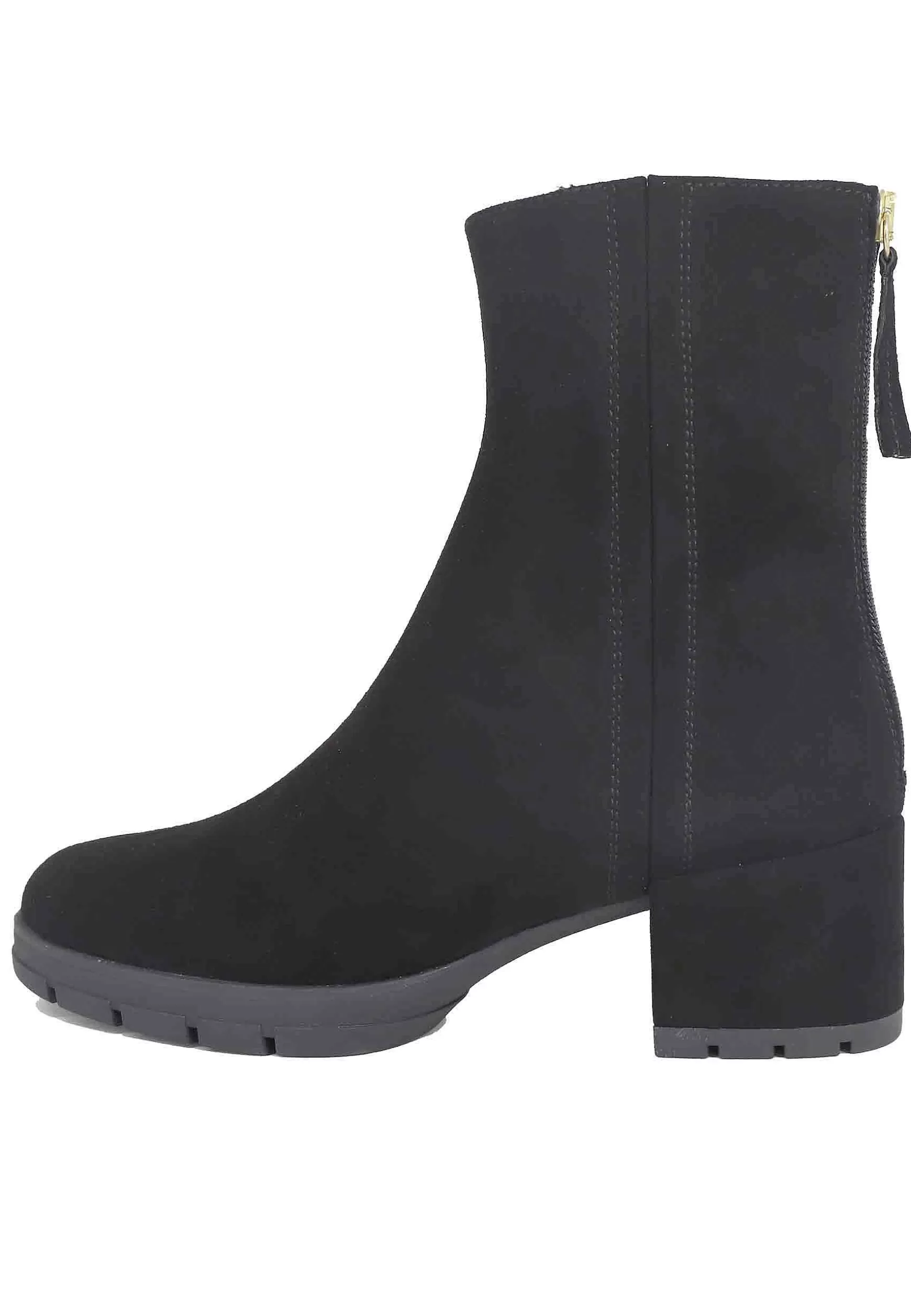 Stivaletti Donna In Camoscio Blu Con Zip Posteriore E Plateau In Gomma*Unisa Fashion