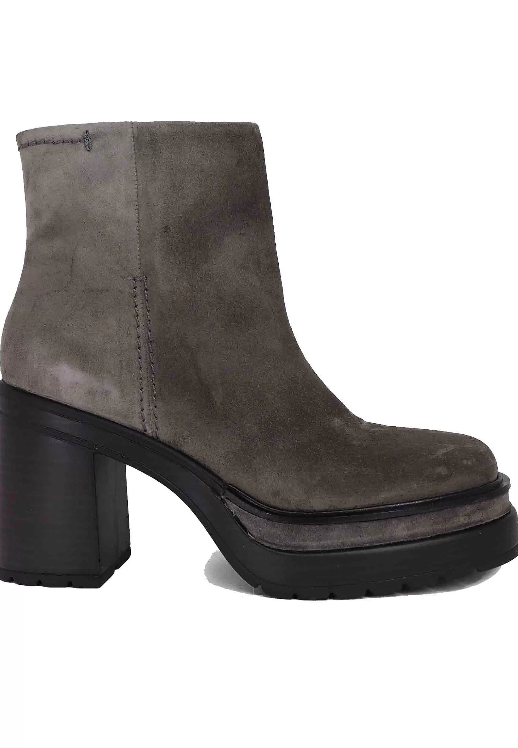 Stivaletti Donna In Camoscio Grigio Con Tacco Alto E Plateau*Pons Quintana Best Sale