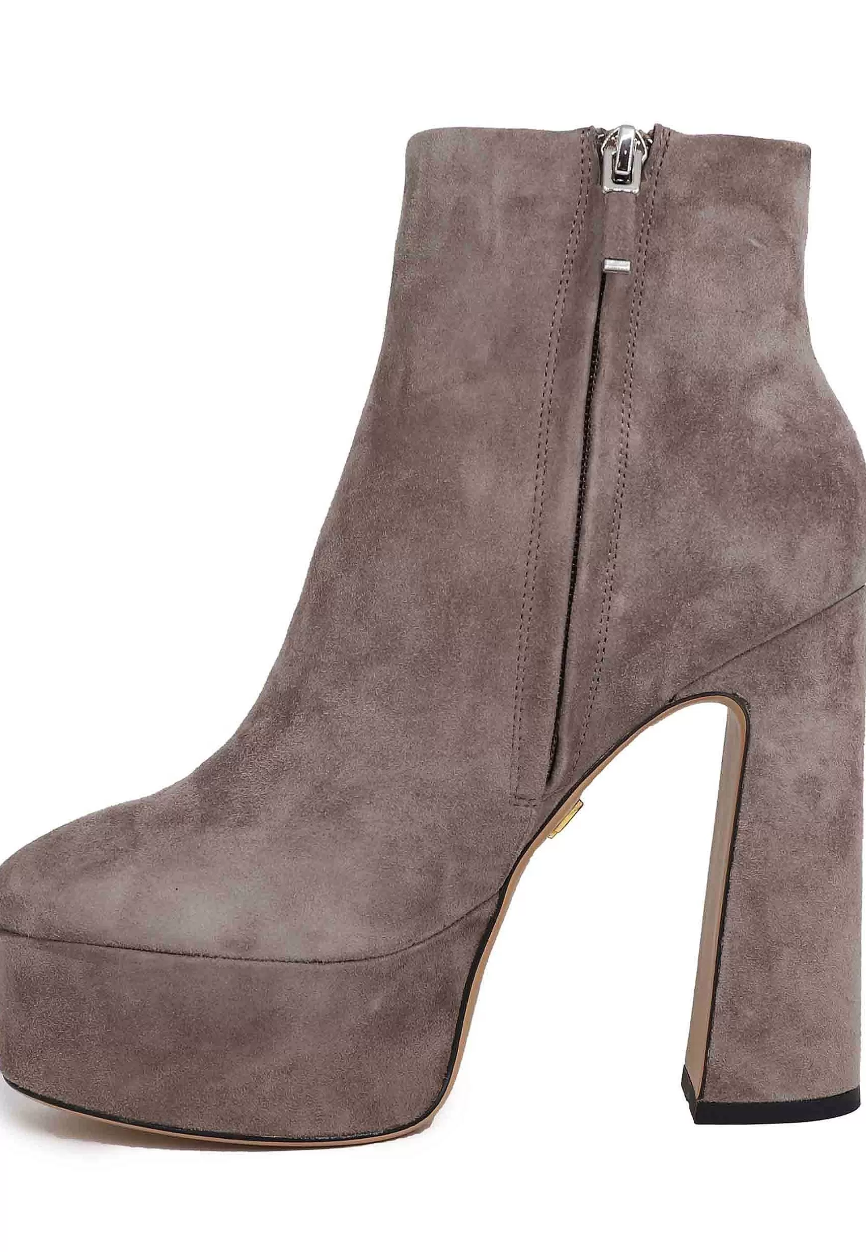 Stivaletti Donna In Camoscio Grigio Con Tacco Alto E Plateau Manerbe*Lola Cruz Fashion