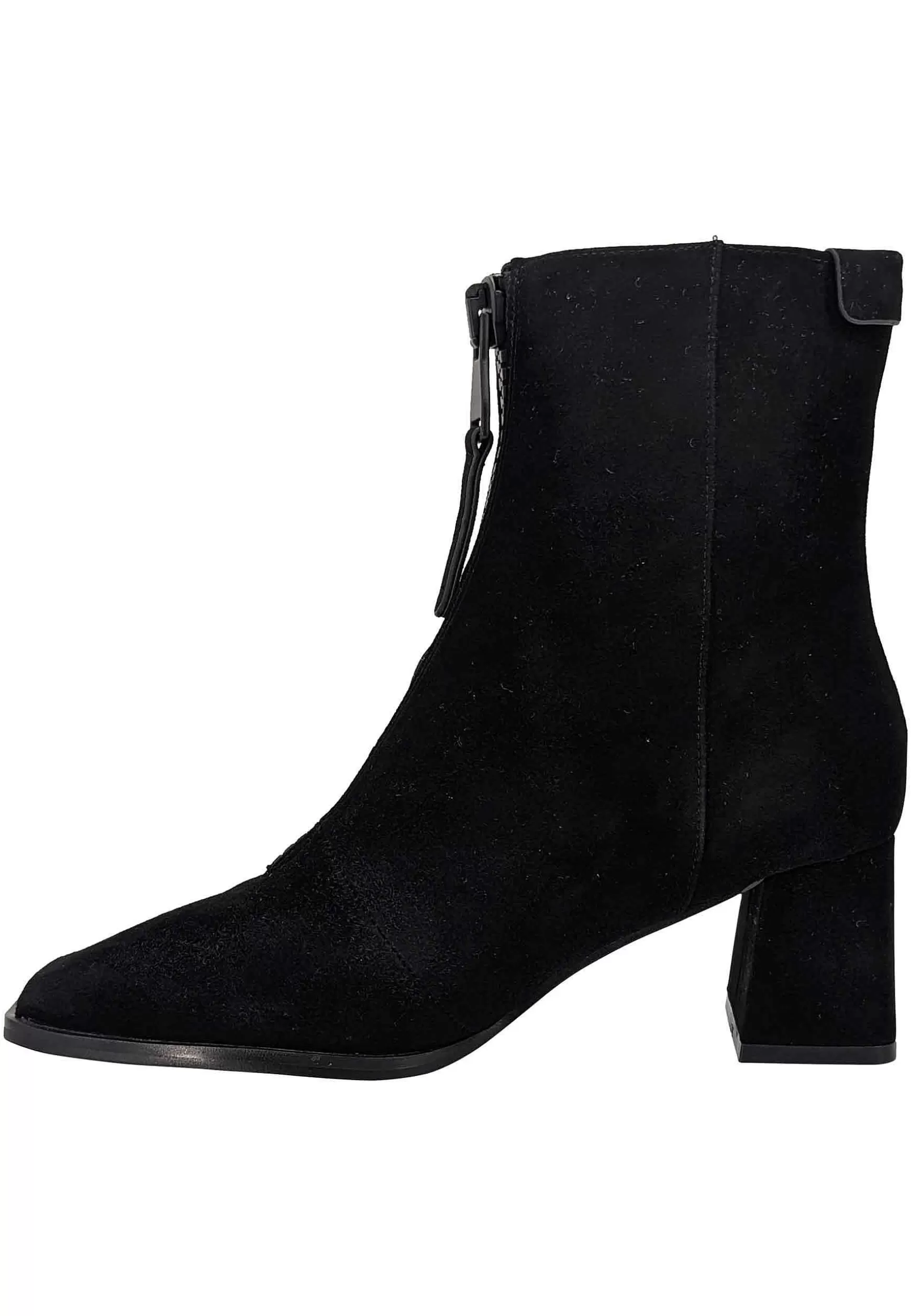 Stivaletti Donna In Camoscio Nero Con Punta Quadra E Tacco Medio*Lola Cruz Cheap
