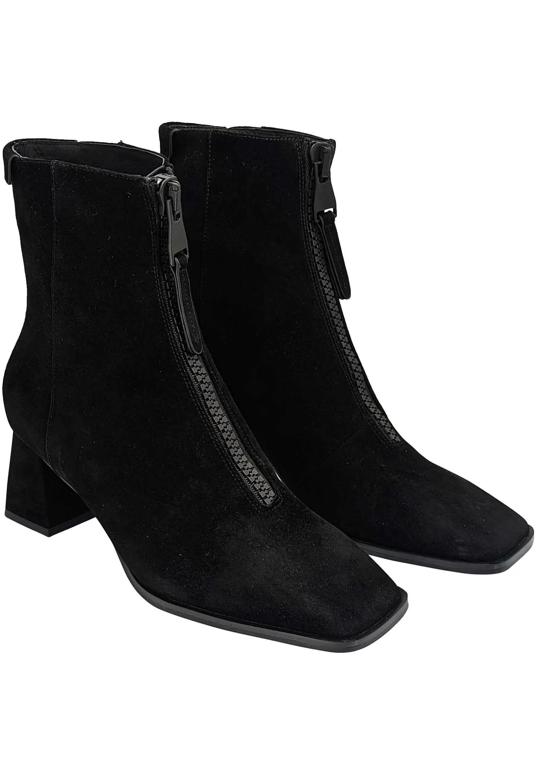 Stivaletti Donna In Camoscio Nero Con Punta Quadra E Tacco Medio*Lola Cruz Cheap