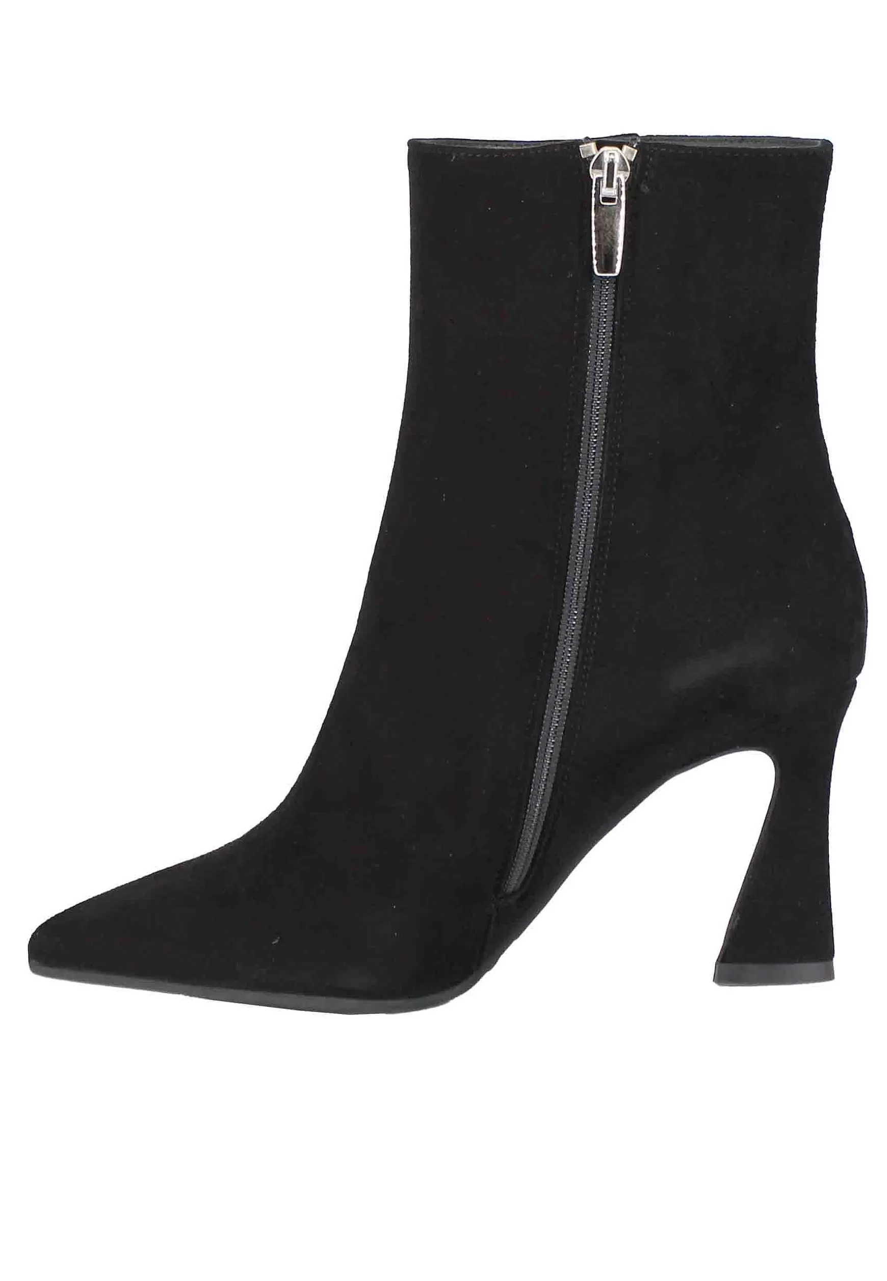 Stivaletti Donna In Camoscio Nero Tacco Alto Punta A Punta** Cheap