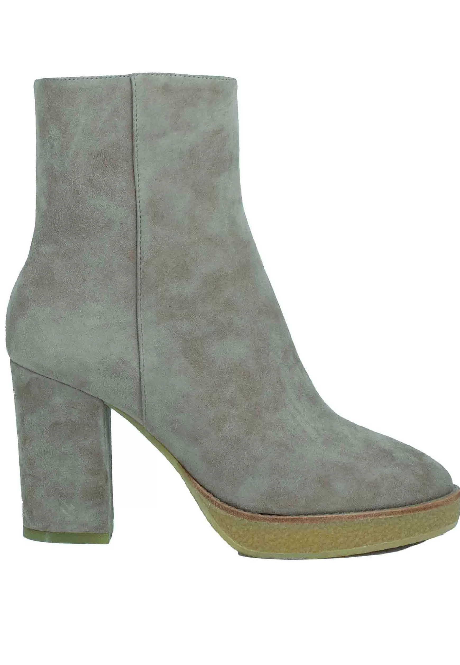 Stivaletti Donna In Camoscio Taupe Con Plateau In Para Biot*Lola Cruz Store