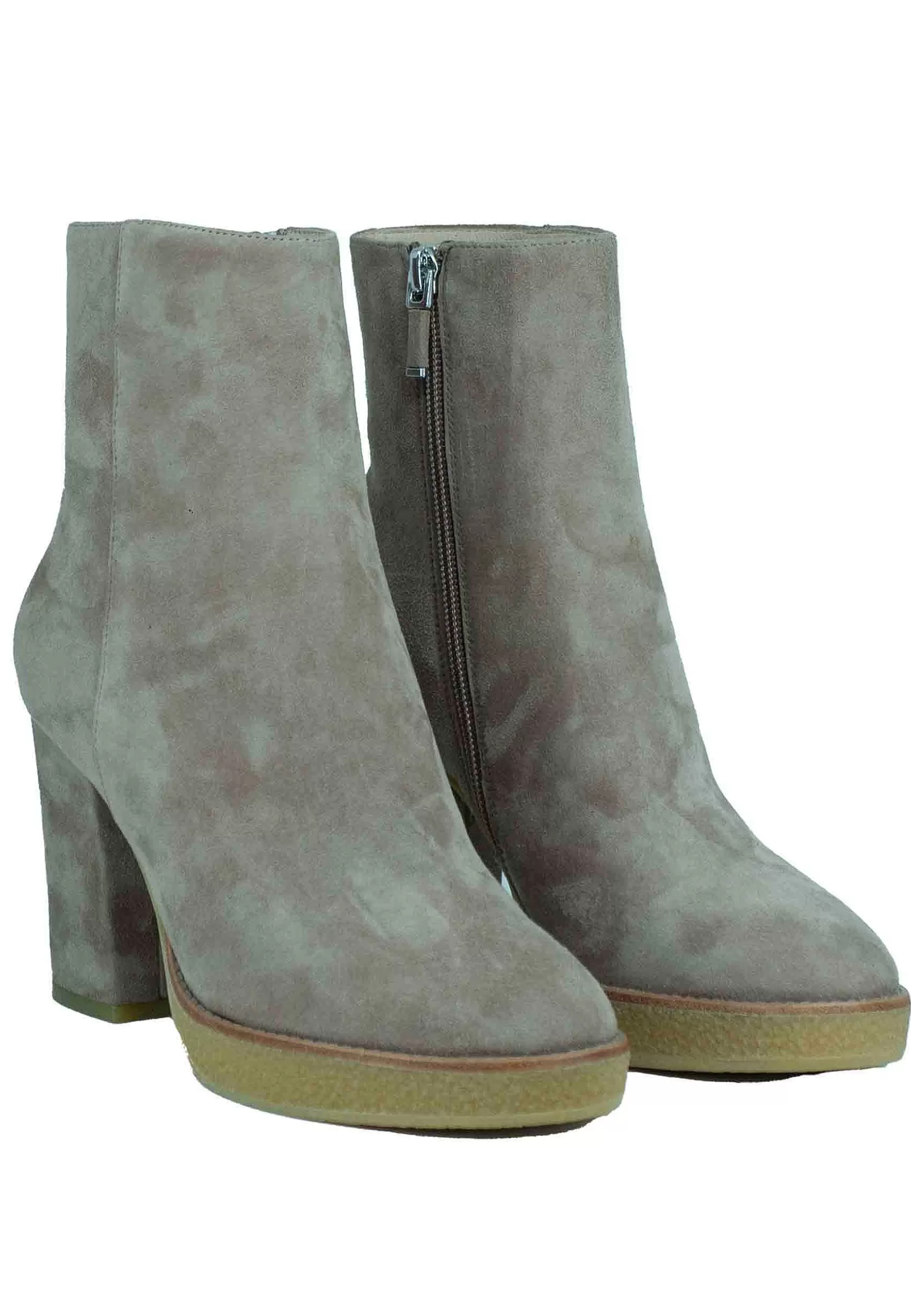 Stivaletti Donna In Camoscio Taupe Con Plateau In Para Biot*Lola Cruz Store