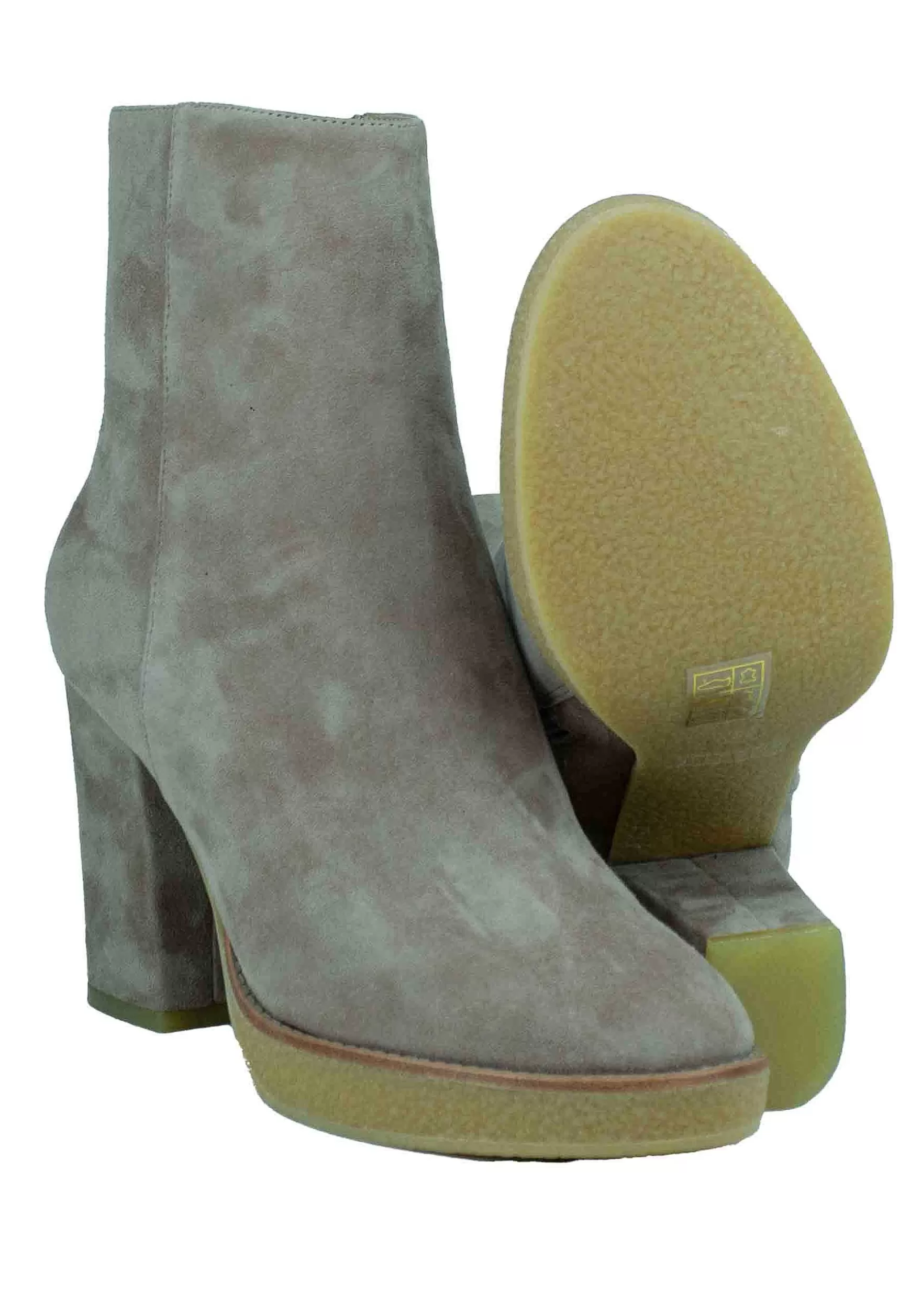 Stivaletti Donna In Camoscio Taupe Con Plateau In Para Biot*Lola Cruz Store