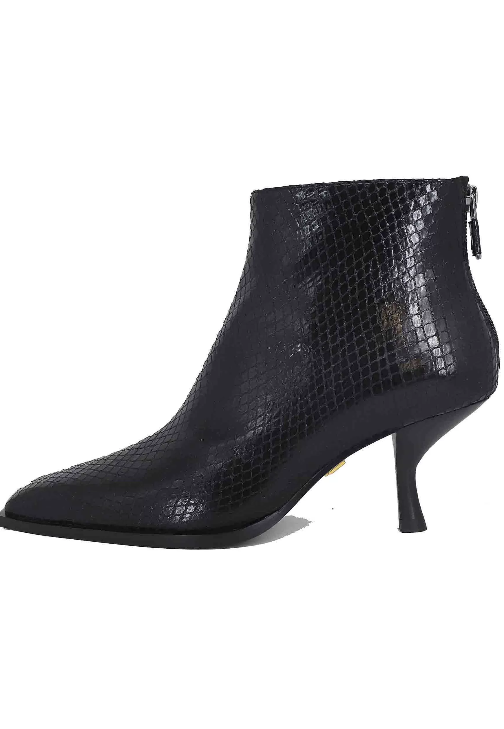 Stivaletti Donna In Pelle Nera Lucida Con Zip Posteriore E Punta A Punta Senas*Lola Cruz Cheap