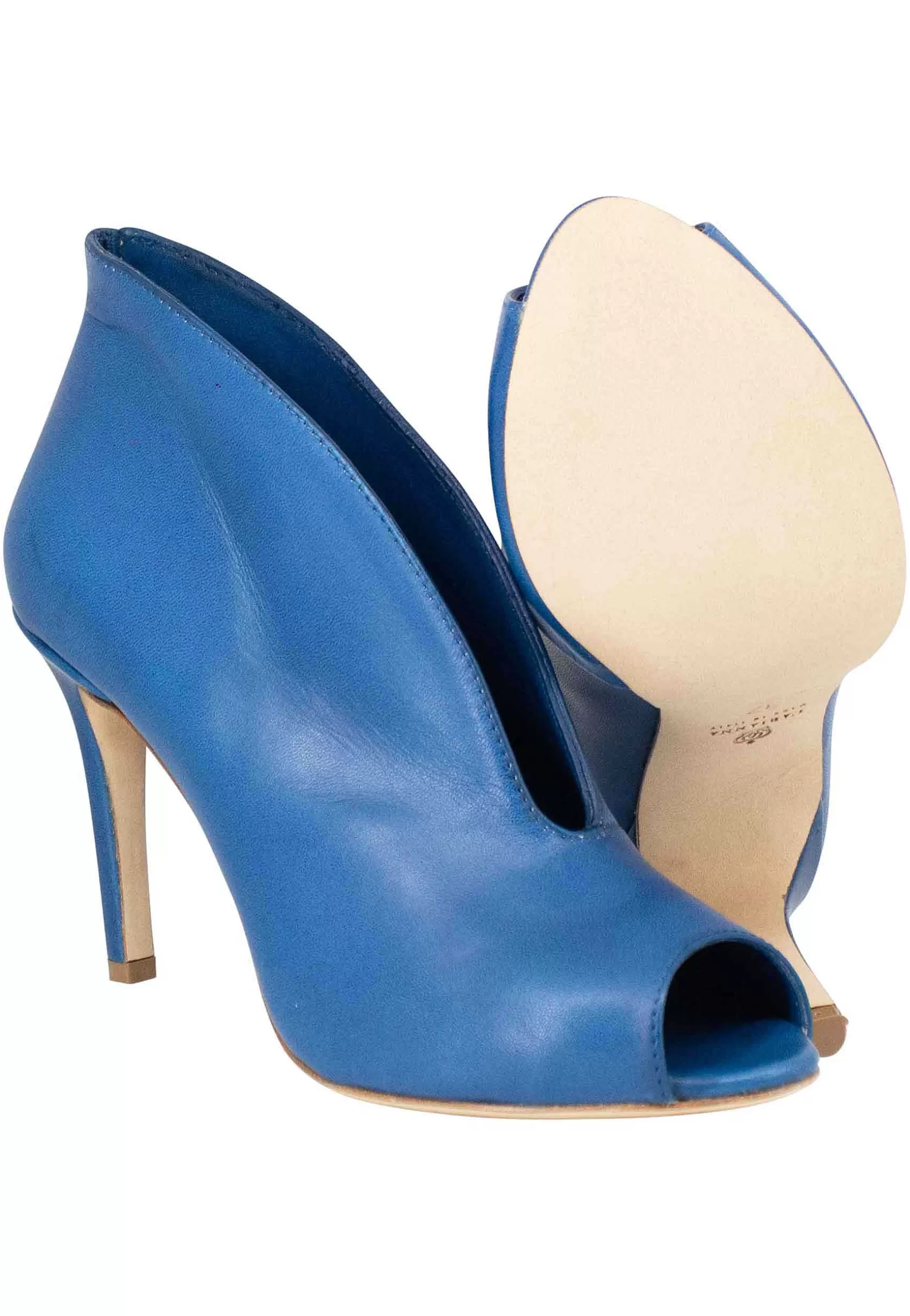 Stivaetti Open Toe Donna In Pee Bu Denim Tacco Ato*L Online