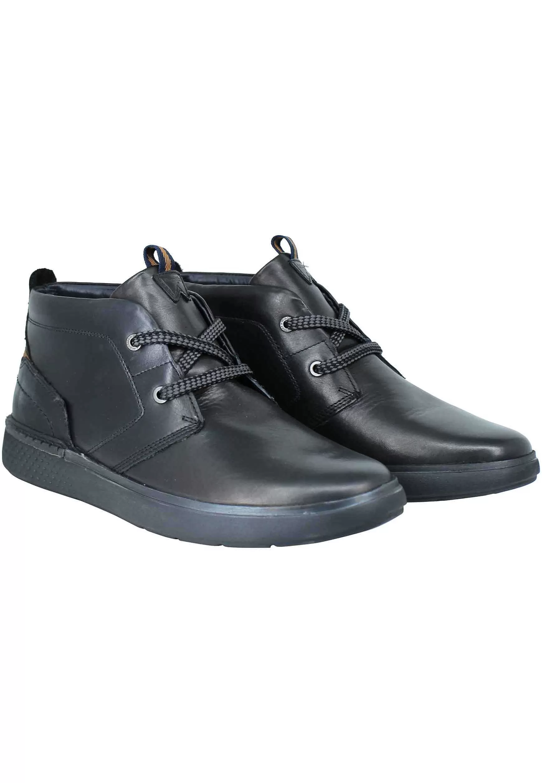 Stivaletti Polacchine Uomo Challenger Desert In Pelle Nera Con Suola In Gomma Morbida*Wrangler Outlet
