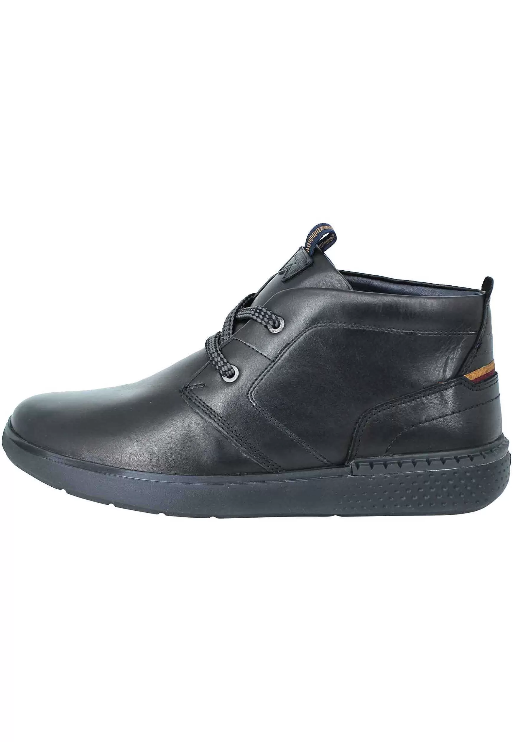 Stivaletti Polacchine Uomo Challenger Desert In Pelle Nera Con Suola In Gomma Morbida*Wrangler Outlet