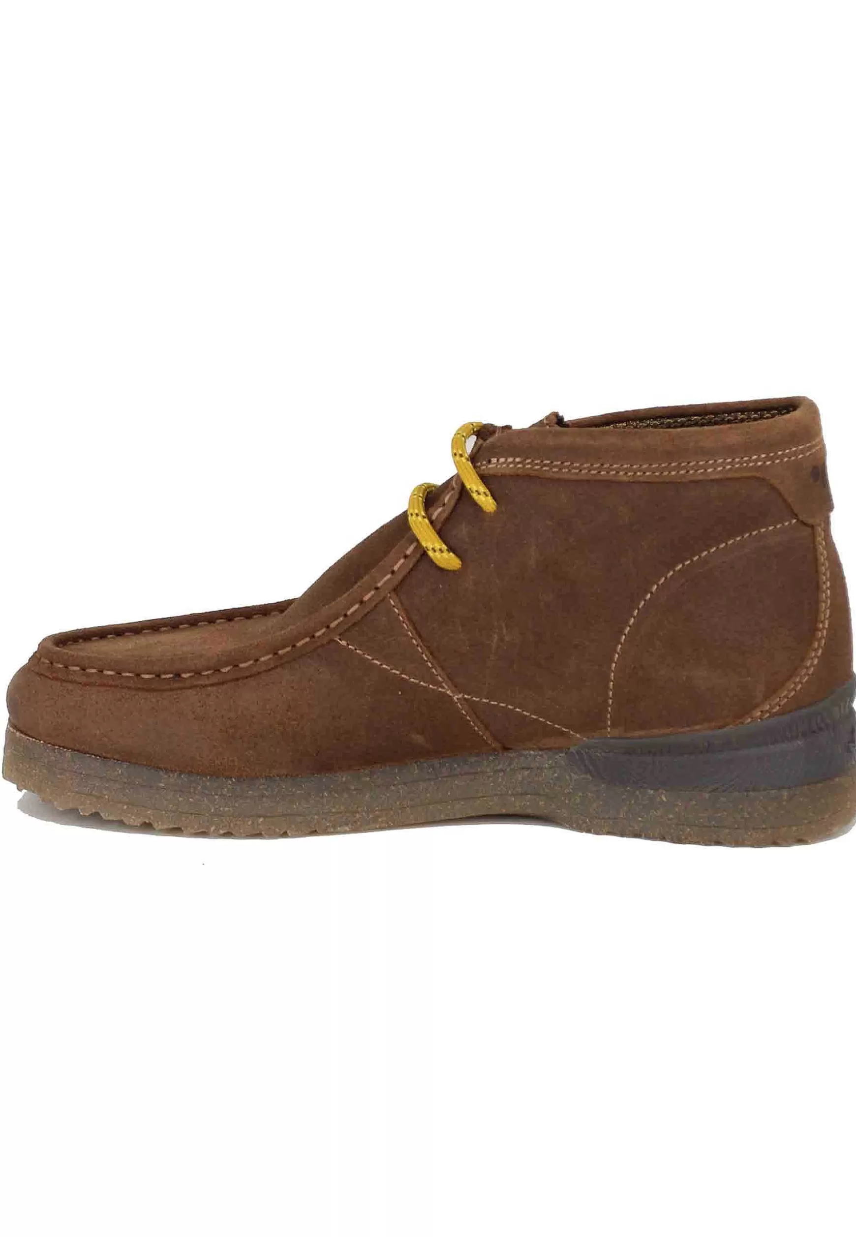 Stivaletti Polacchine Uomo In Camoscio Cuoio Con Suola In Para Bantam*Jeep Discount