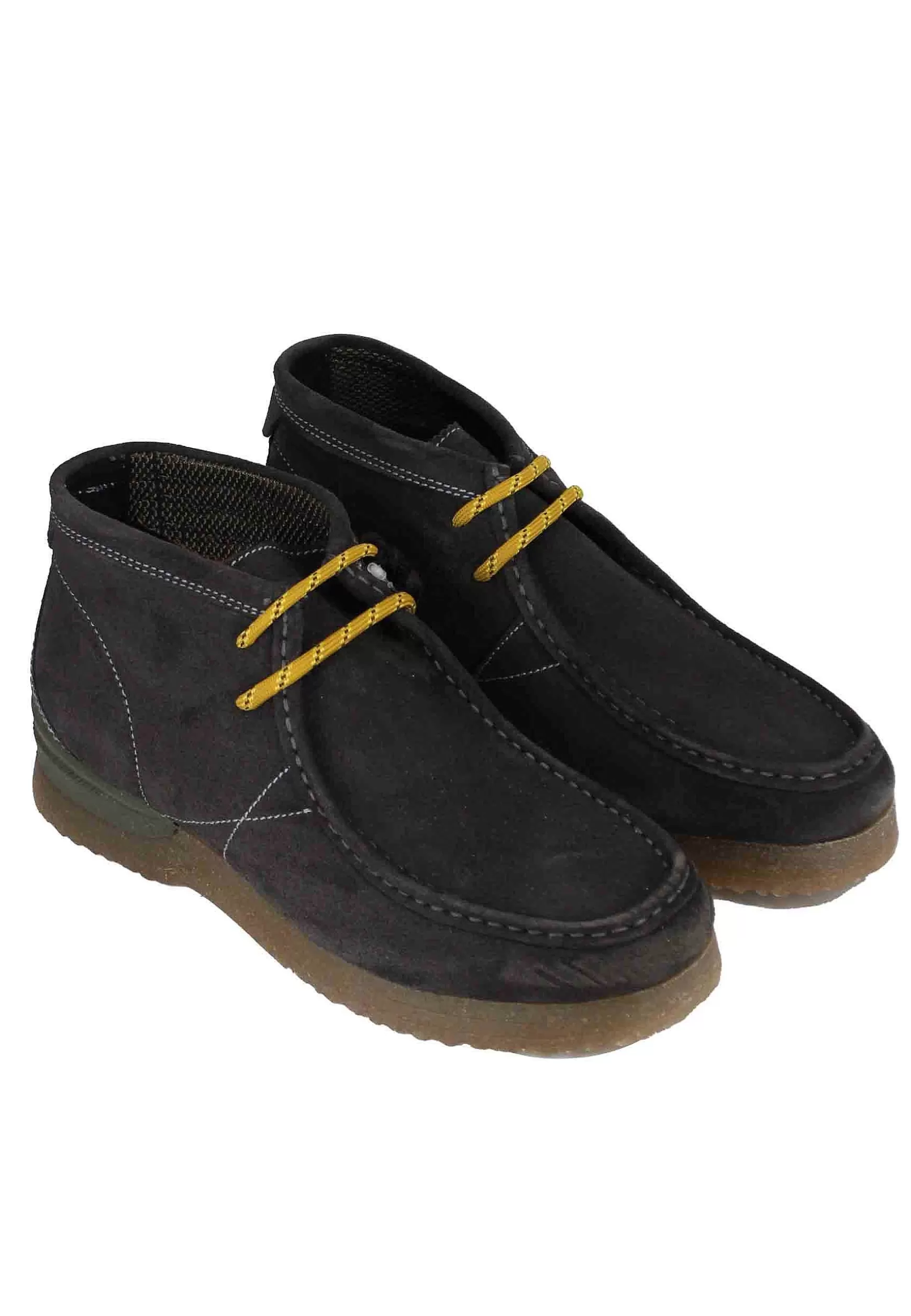 Stivaletti Polacchine Uomo In Camoscio Grigio Con Suola In Para Bantam*Jeep Online