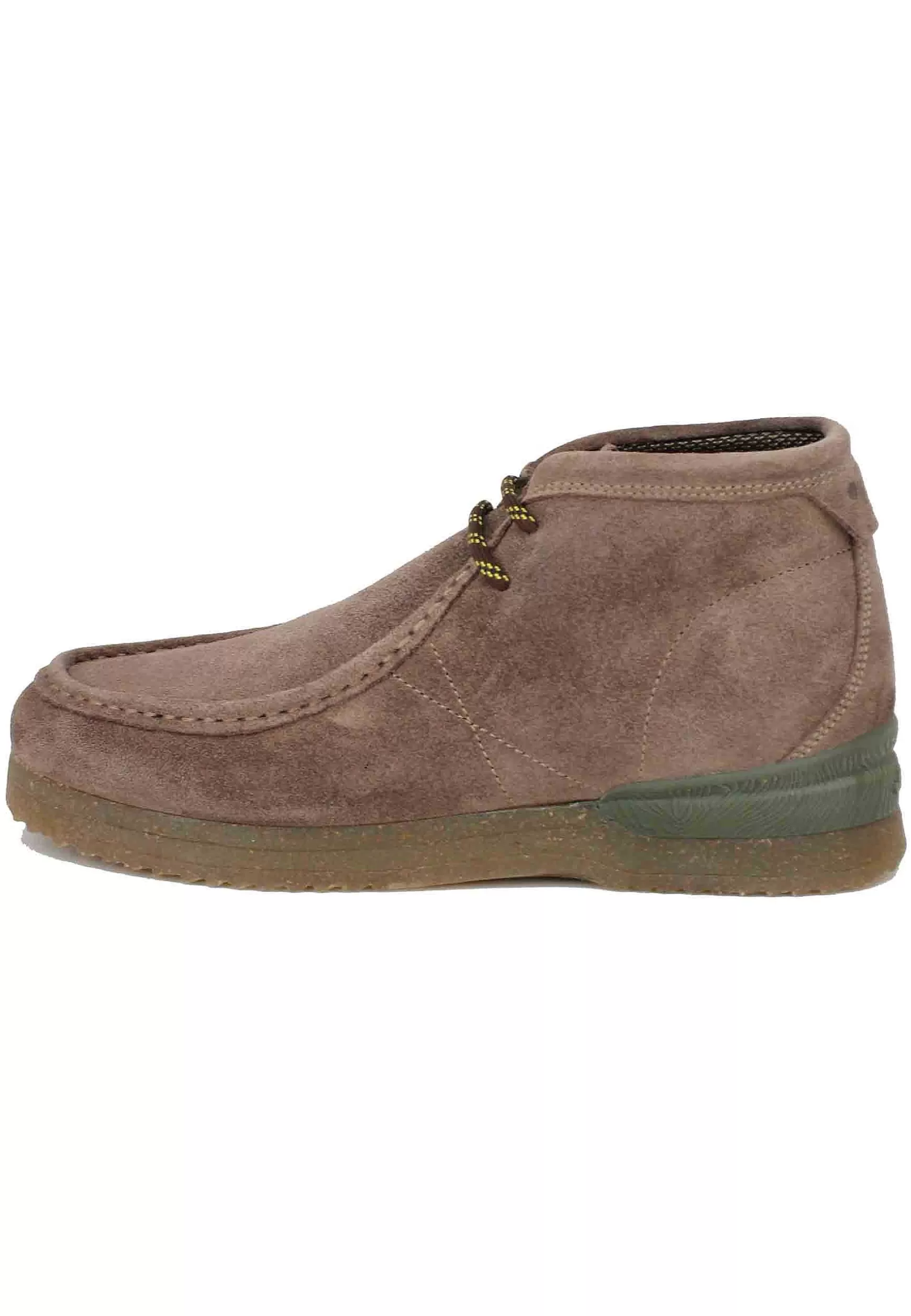 Stivaletti Polacchine Uomo In Camoscio Taupe Con Suola In Para Bantam*Jeep Hot