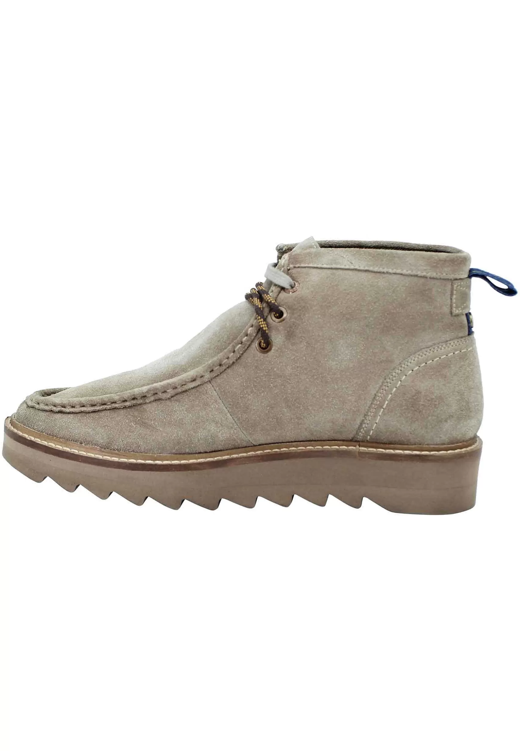 Stivaletti Polacchine Uomo Tank Wallabee In Camoscio Taupe Fondo Carrarmato*Wrangler Flash Sale