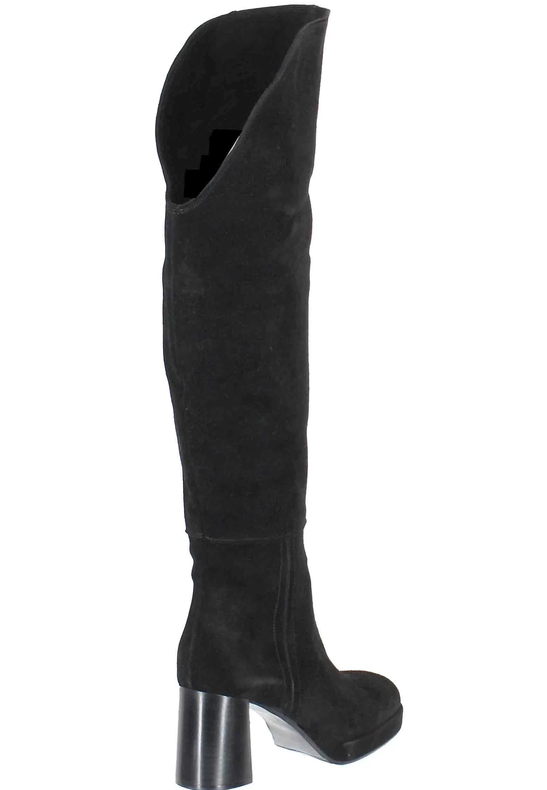 Stivali Donna In Camoscio Nero Con Ghetta E Tacco Alto*Tattoo Cheap