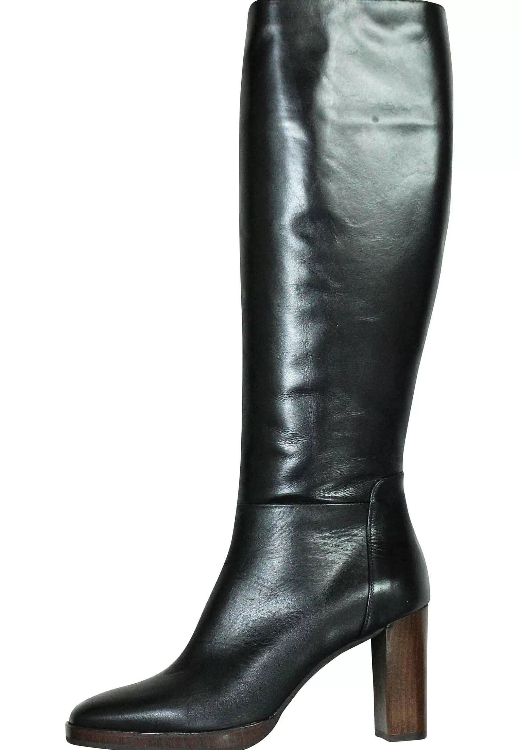 Stivali Donna In Pelle Nera Con Tacco Alto E Plateau*Zinda Hot