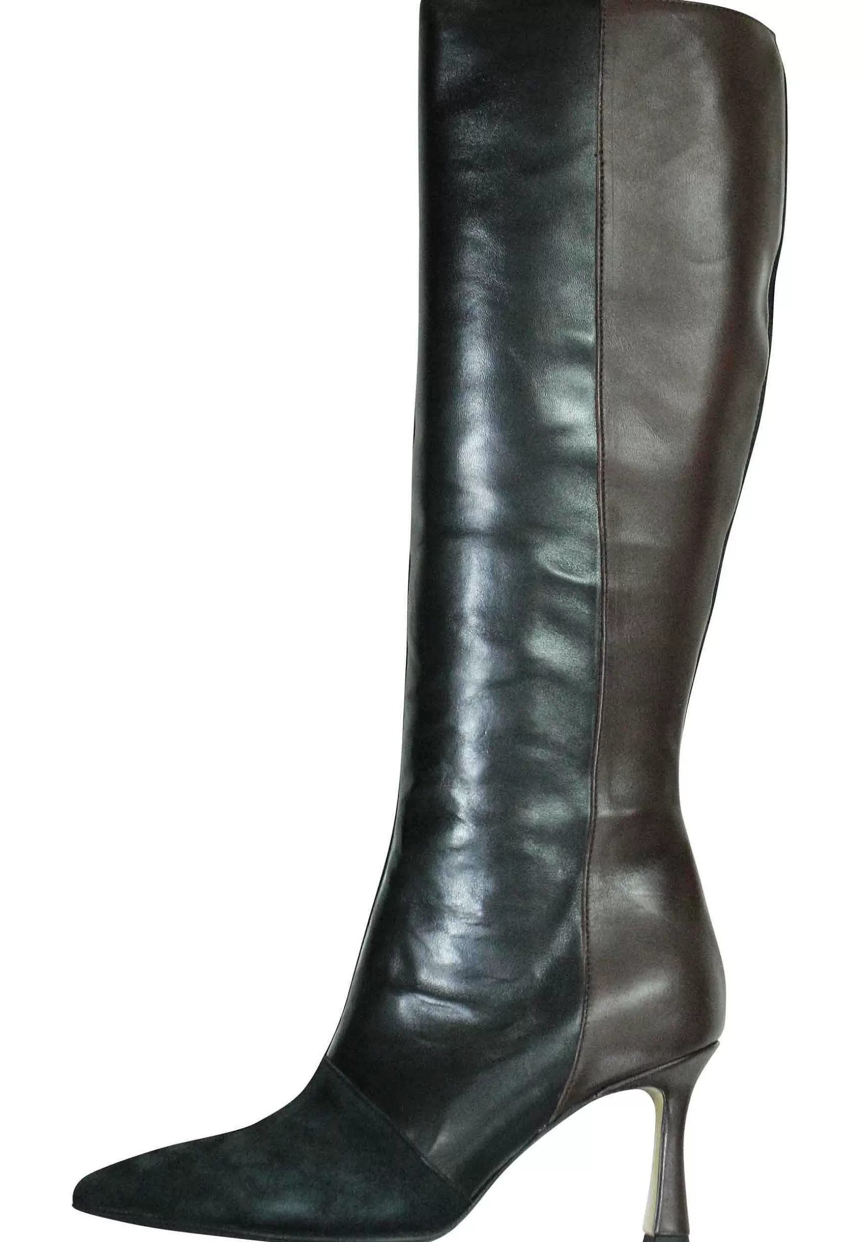 Stivai Donna In Pee Nera E Testa Di Moro Con Zip aterae E Suoa In Cuoio*L Online