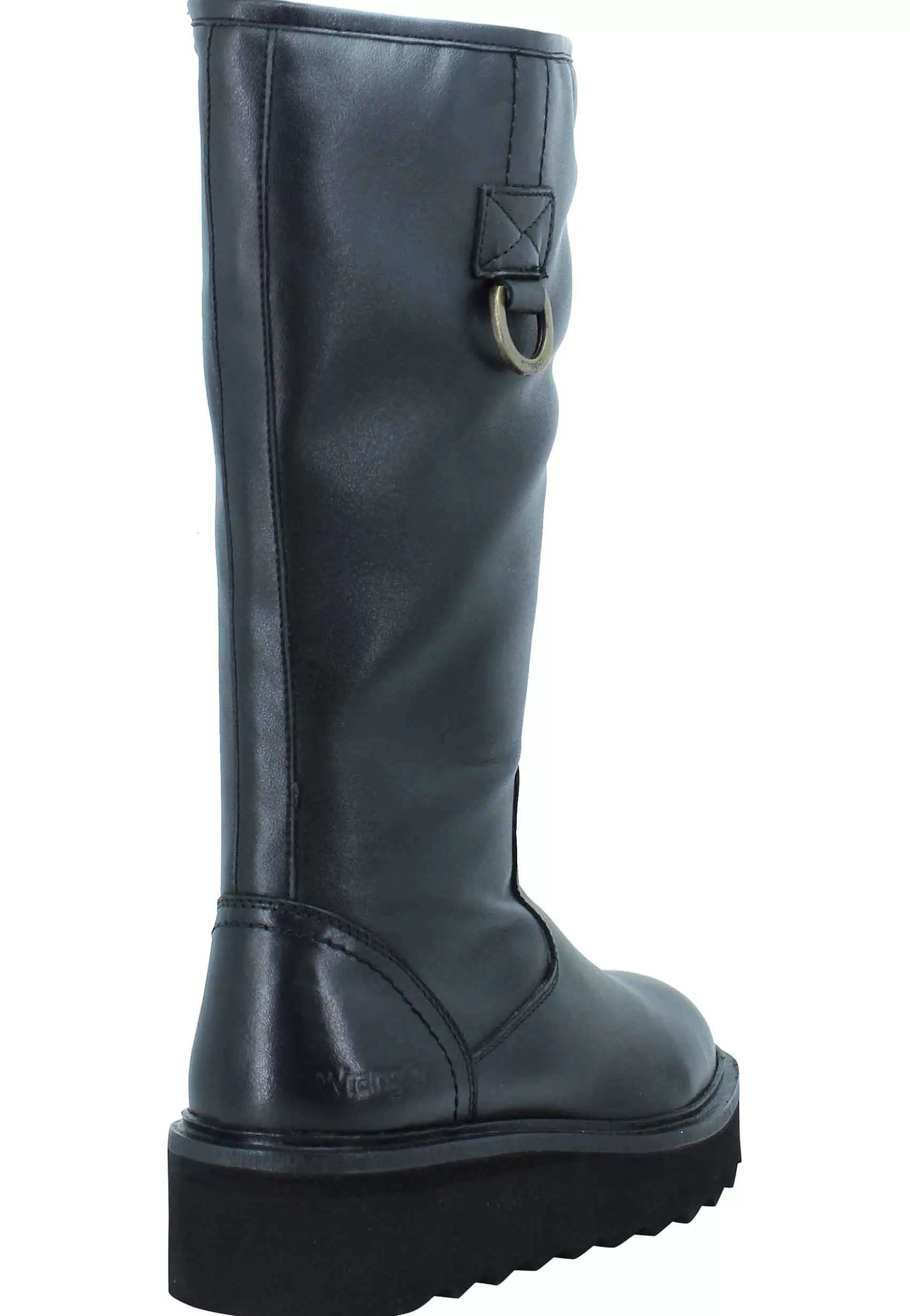 Stivali Donna Jane Hight In Pelle Con Fondo Gomma Basso E Fibbia Laterale*Wrangler Discount