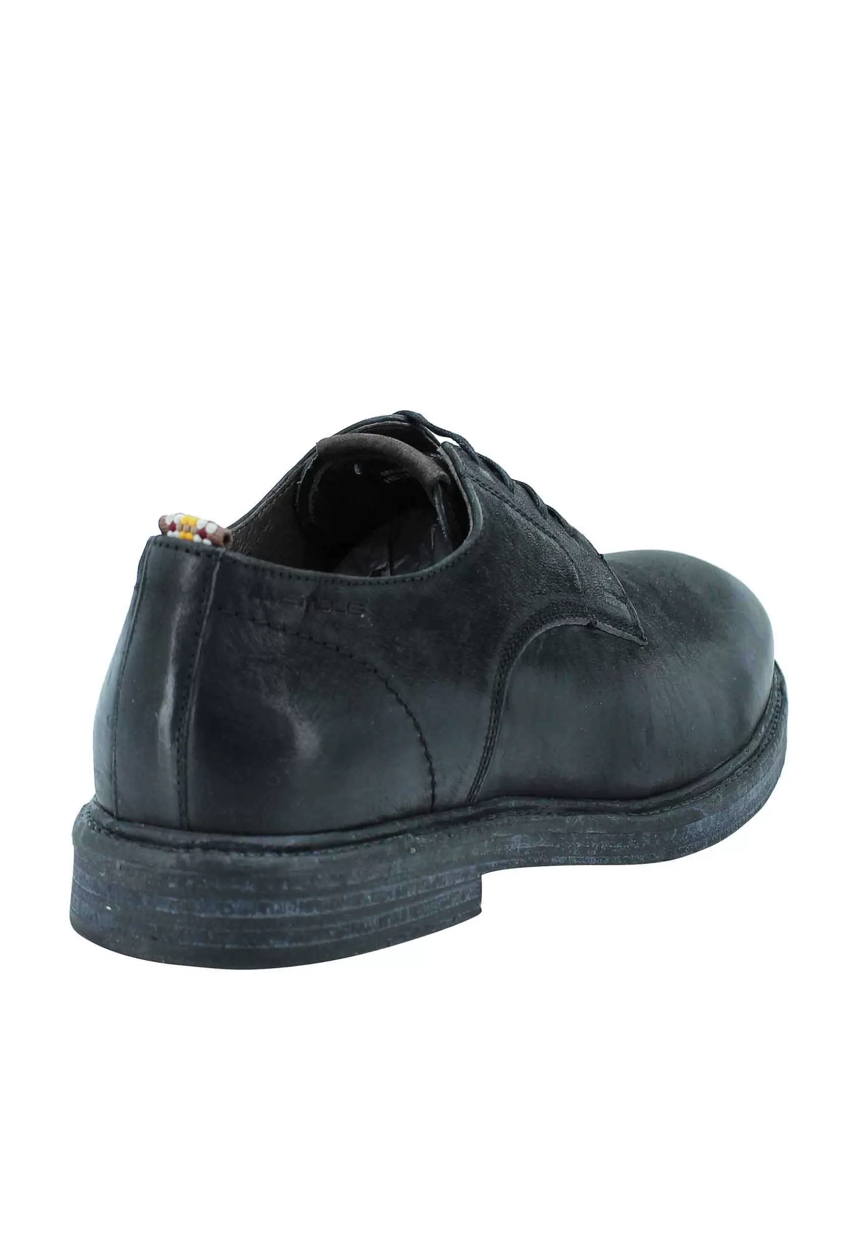 Stringata Uomo In Pelle Nera Suola In Gomma E Sottopiede Memory Foam*Ambitious Sale