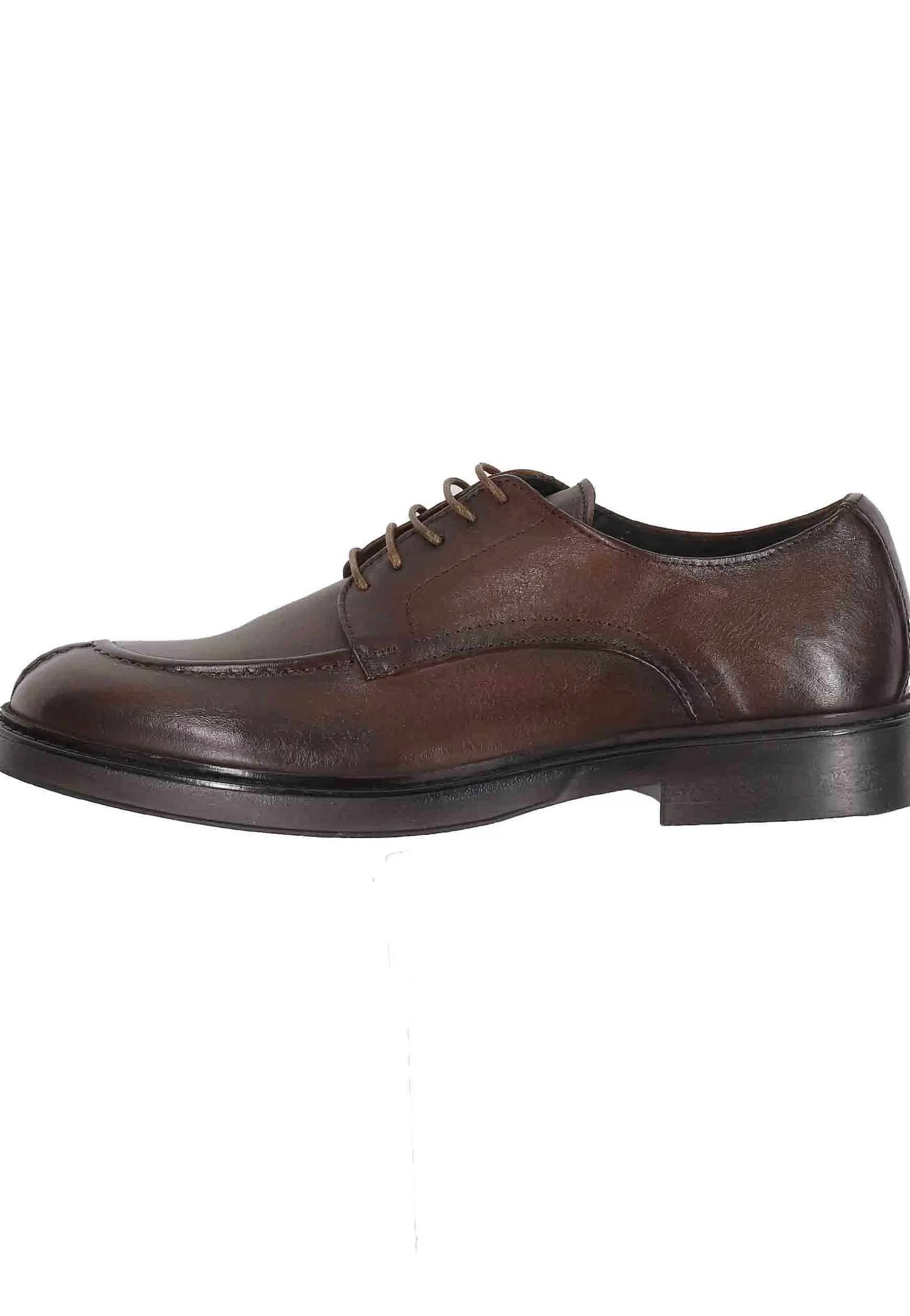 Stringate Da Uomo In Pelle Cuoio Con Vaschetta E Suola In Gomma** Sale