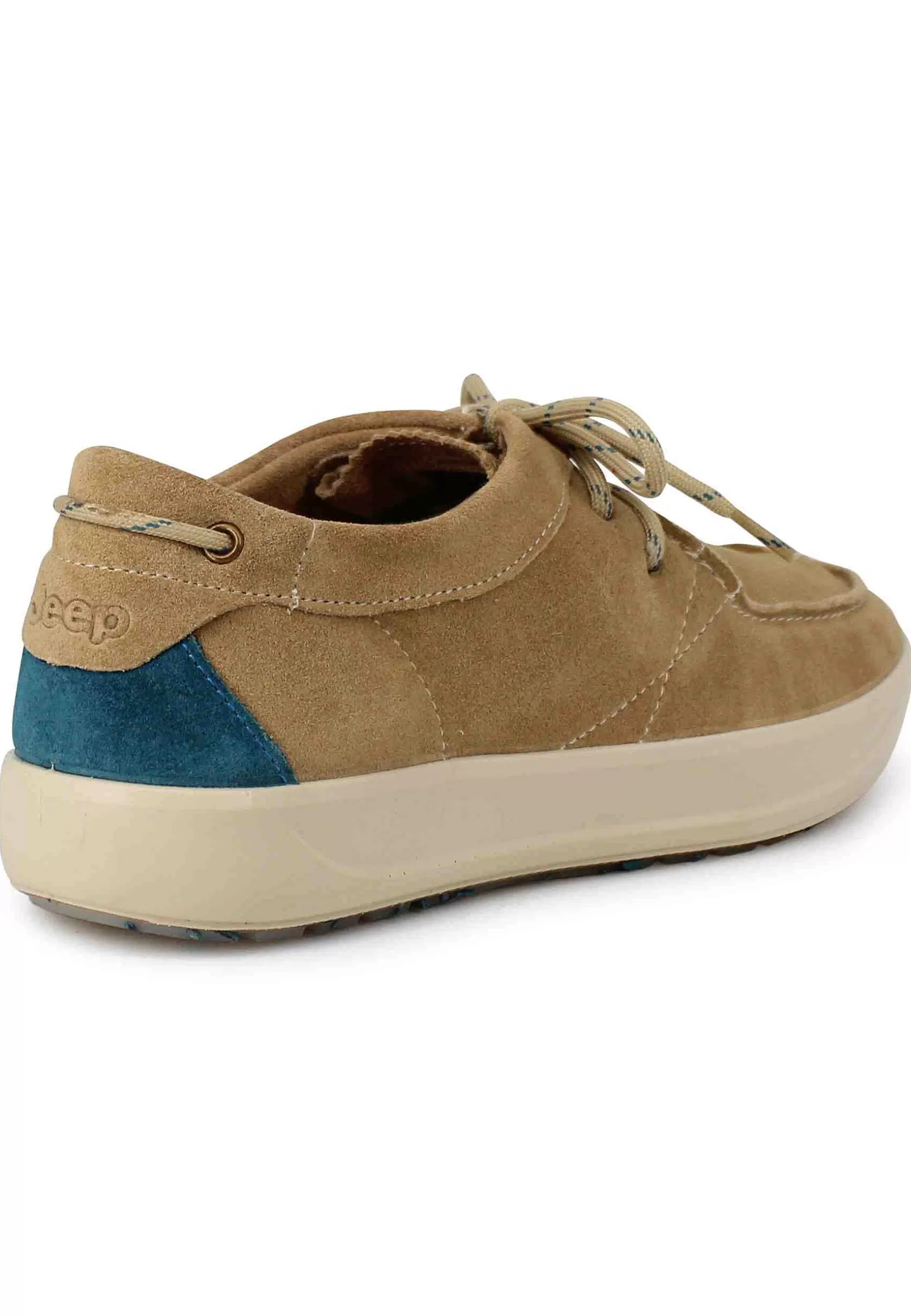 Stringate Uomo Bob Cat In Camoscio Beige Con Suola In Gomma*Jeep Outlet