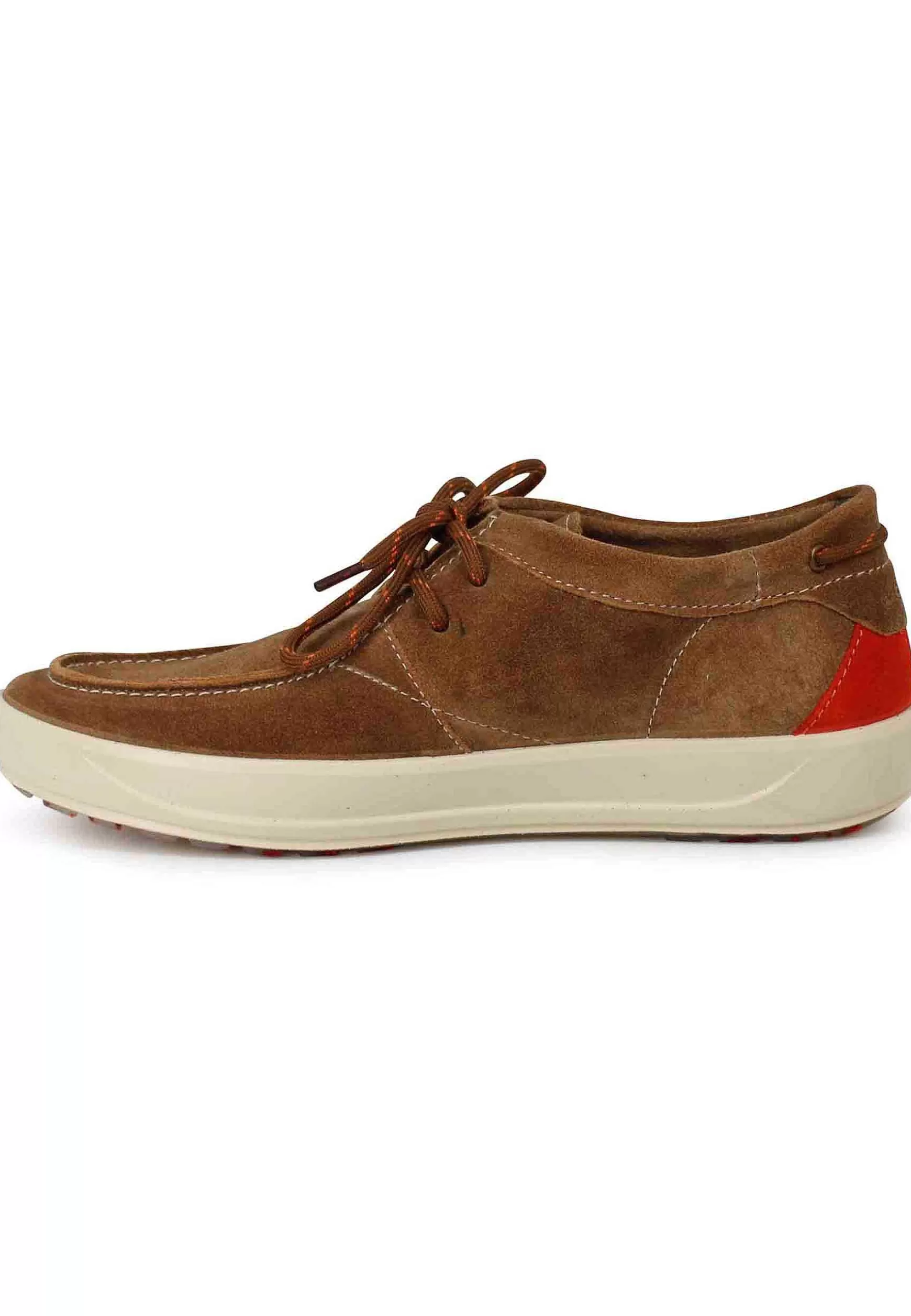 Stringate Uomo Bob Cat In Camoscio Cuoio Con Suola In Gomma*Jeep Discount