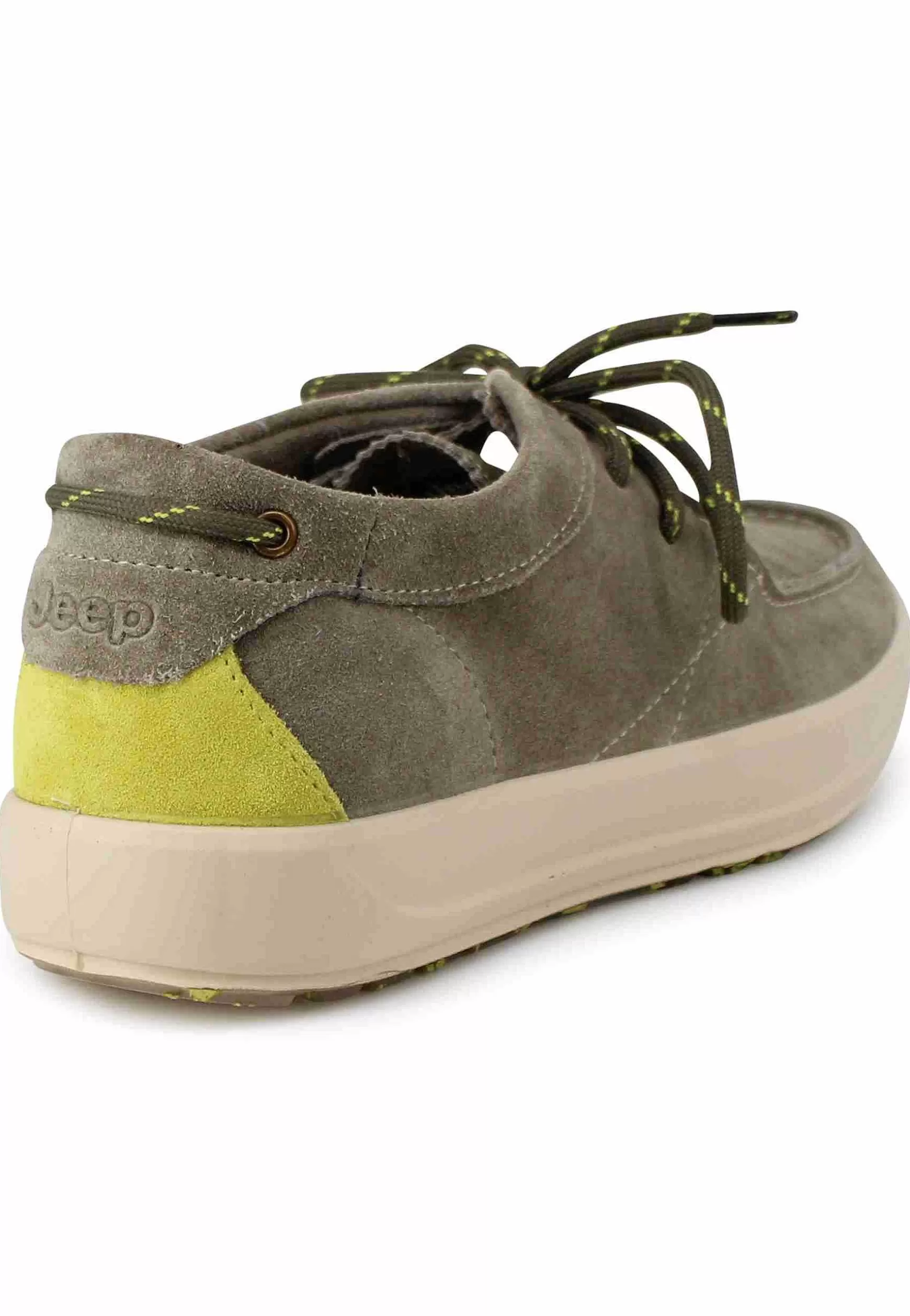 Stringate Uomo Bob Cat In Camoscio Verde Con Suola In Gomma*Jeep Best Sale