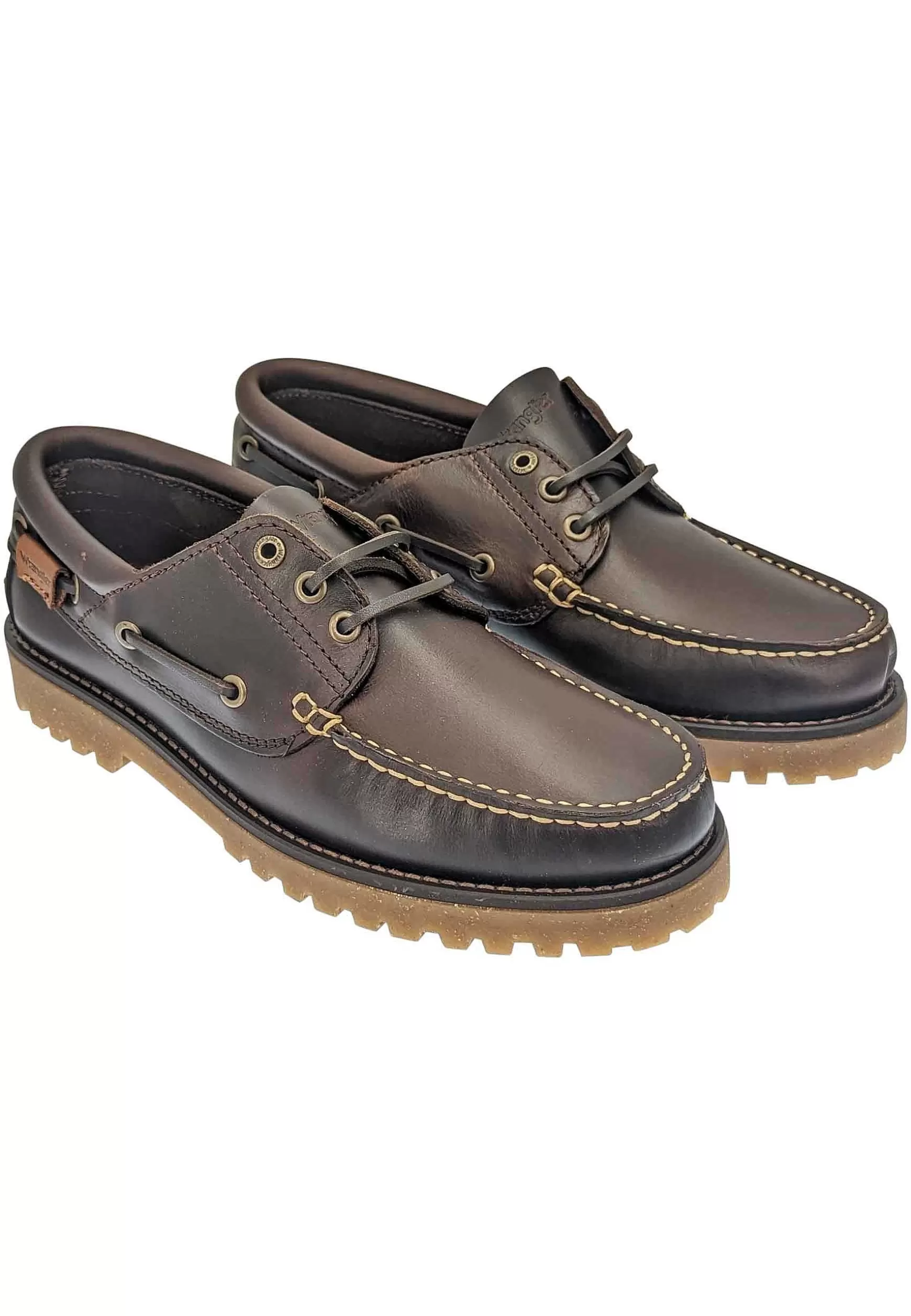 Stringate Uomo Garrett Realizzate In Pelle Testa Di Moro Lacci In Pelle E Fondo Carrarmato*Wrangler Store
