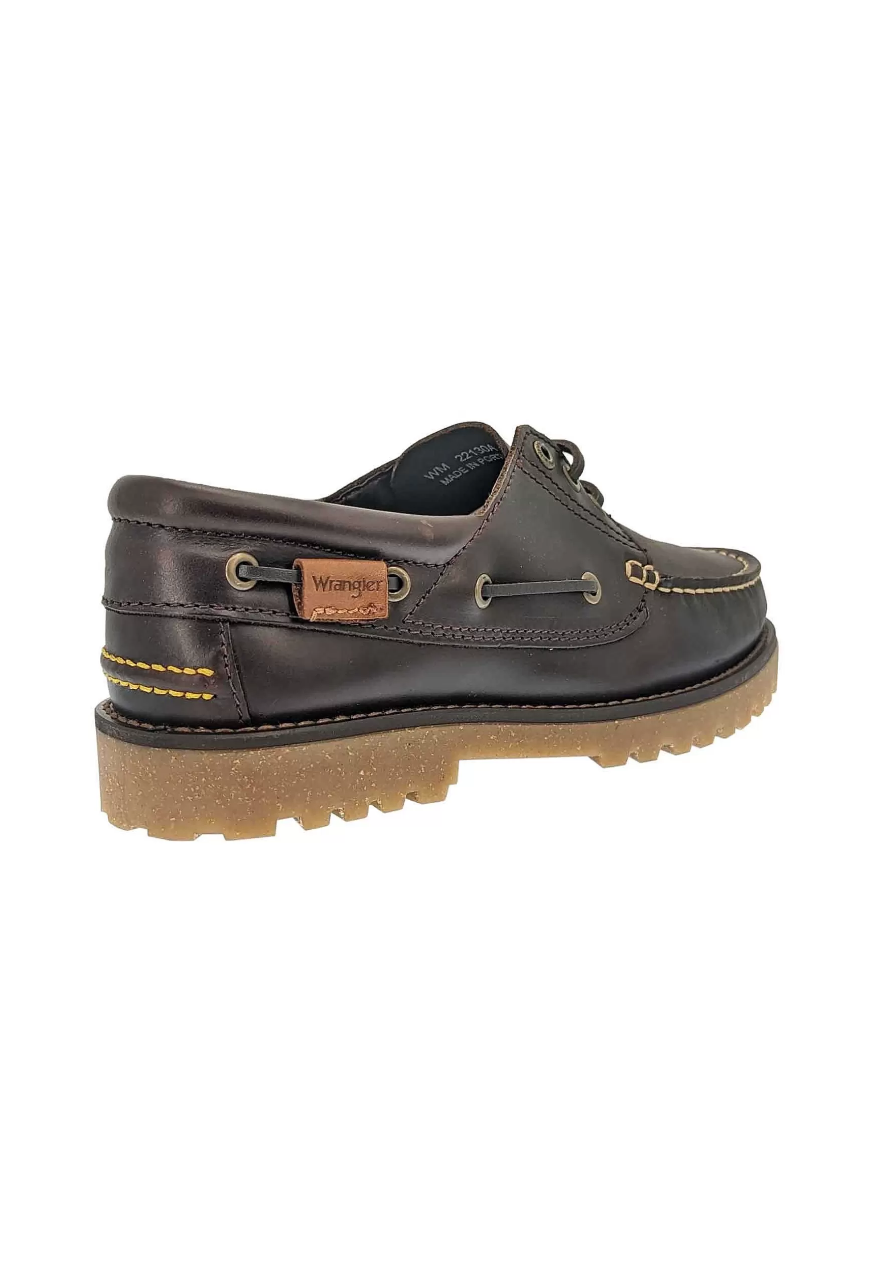 Stringate Uomo Garrett Realizzate In Pelle Testa Di Moro Lacci In Pelle E Fondo Carrarmato*Wrangler Store