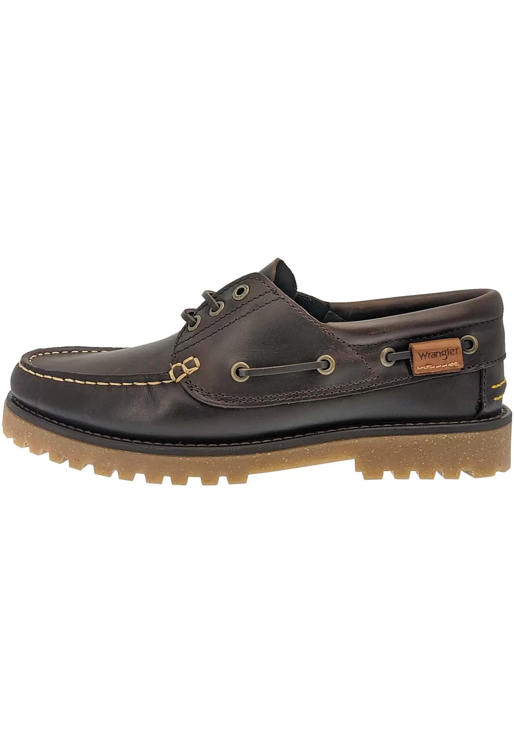 Stringate Uomo Garrett Realizzate In Pelle Testa Di Moro Lacci In Pelle E Fondo Carrarmato*Wrangler Store