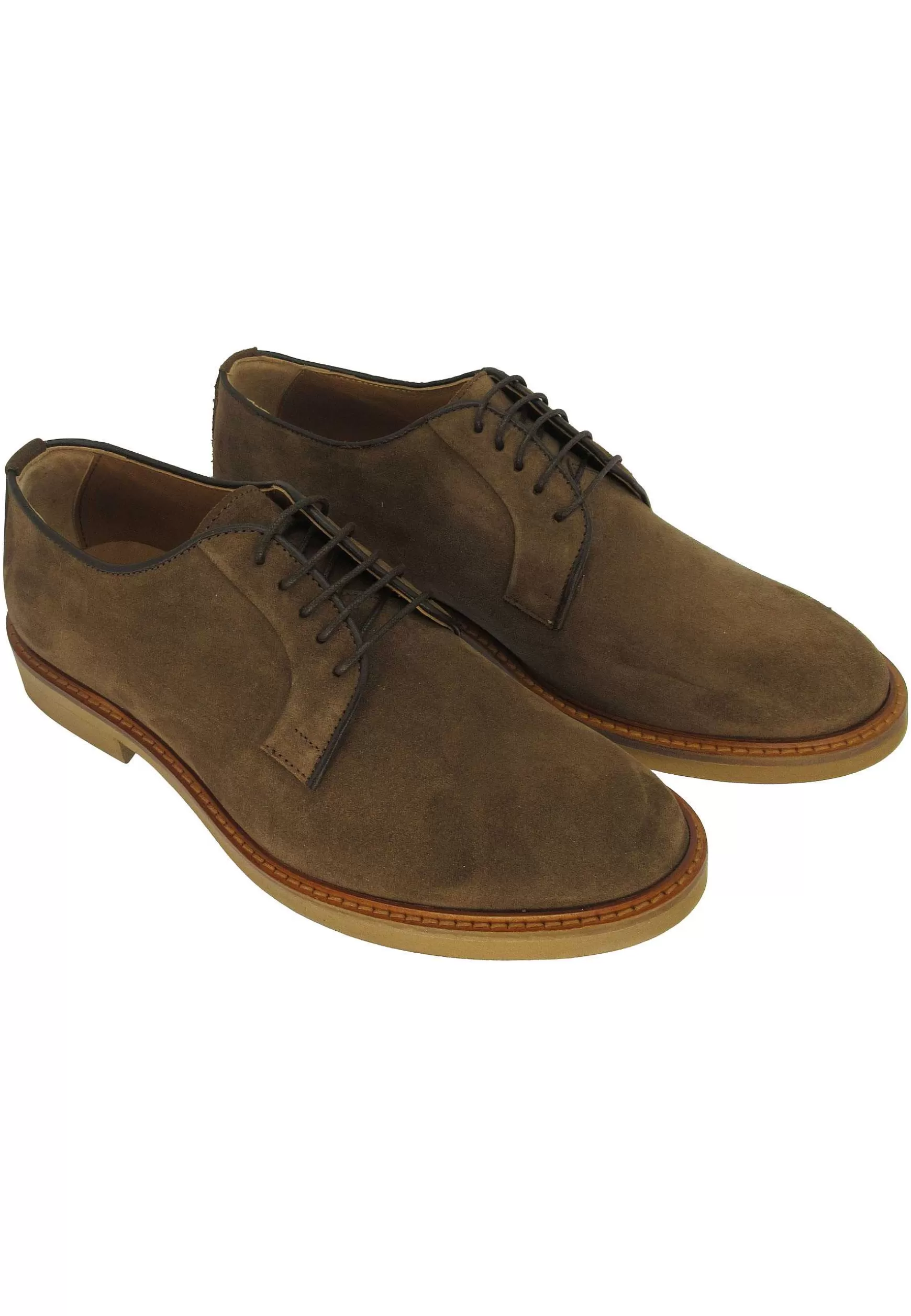 Stringate Uomo In Camoscio Cuoio Con Suola In Gomma Ultra Light*Florsheim Hot