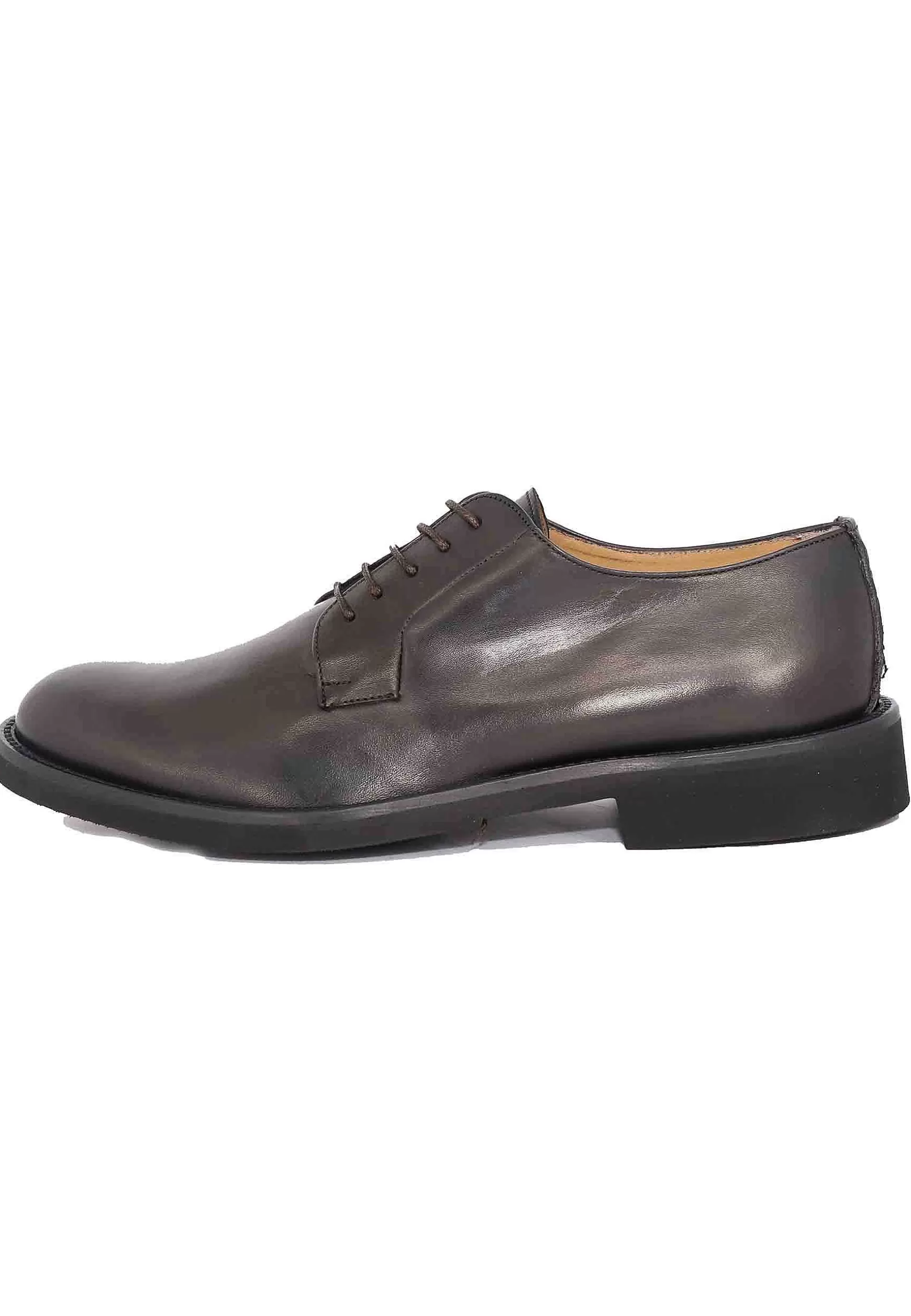 Stringate Uomo In Pelle Marone Con Suola In Gomma Ultra Leggera E Punta Tonda** Shop