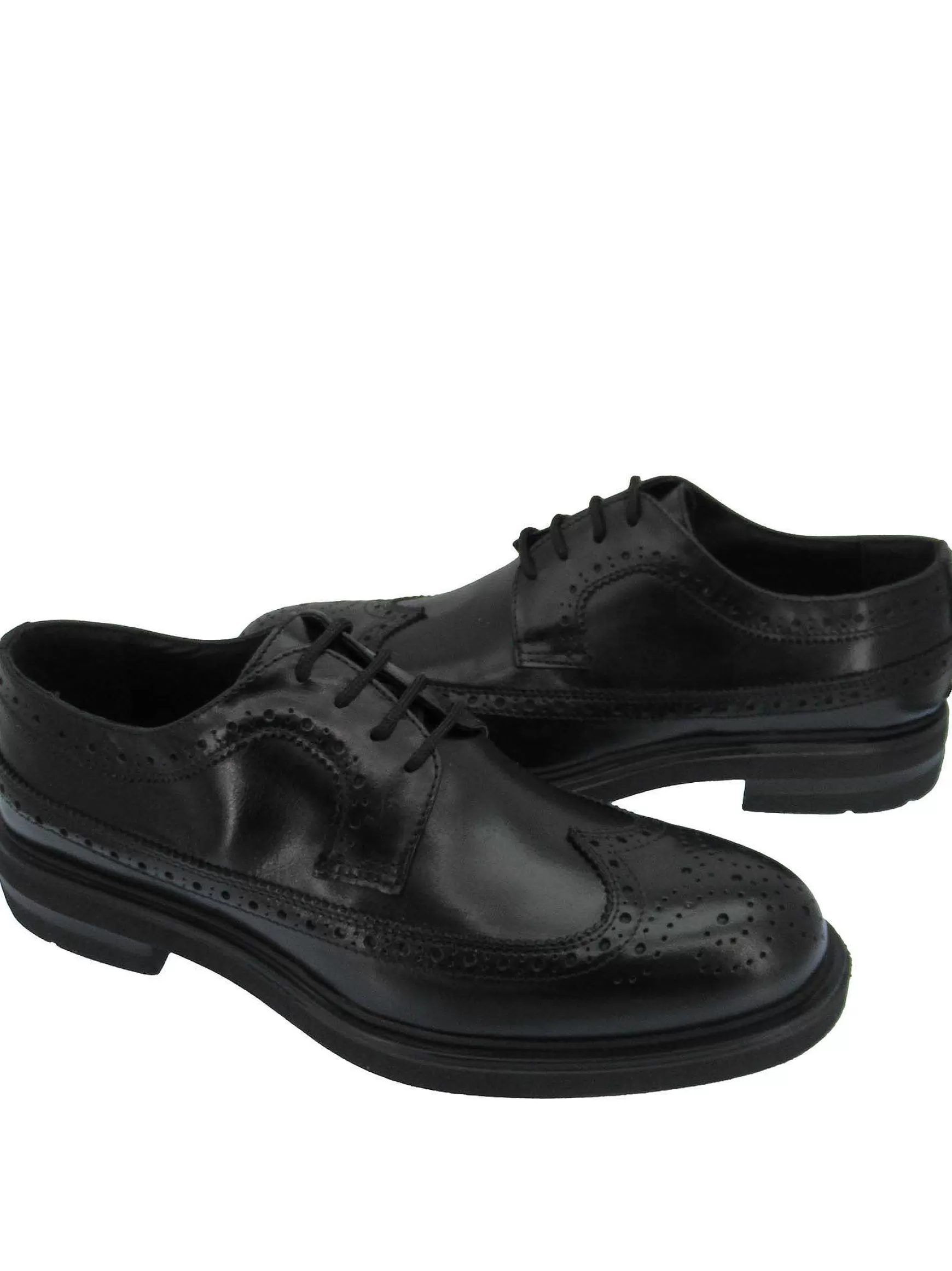 Stringate Uomo In Pelle Nera Con Impunture E Suola Ultra Leggera** Hot