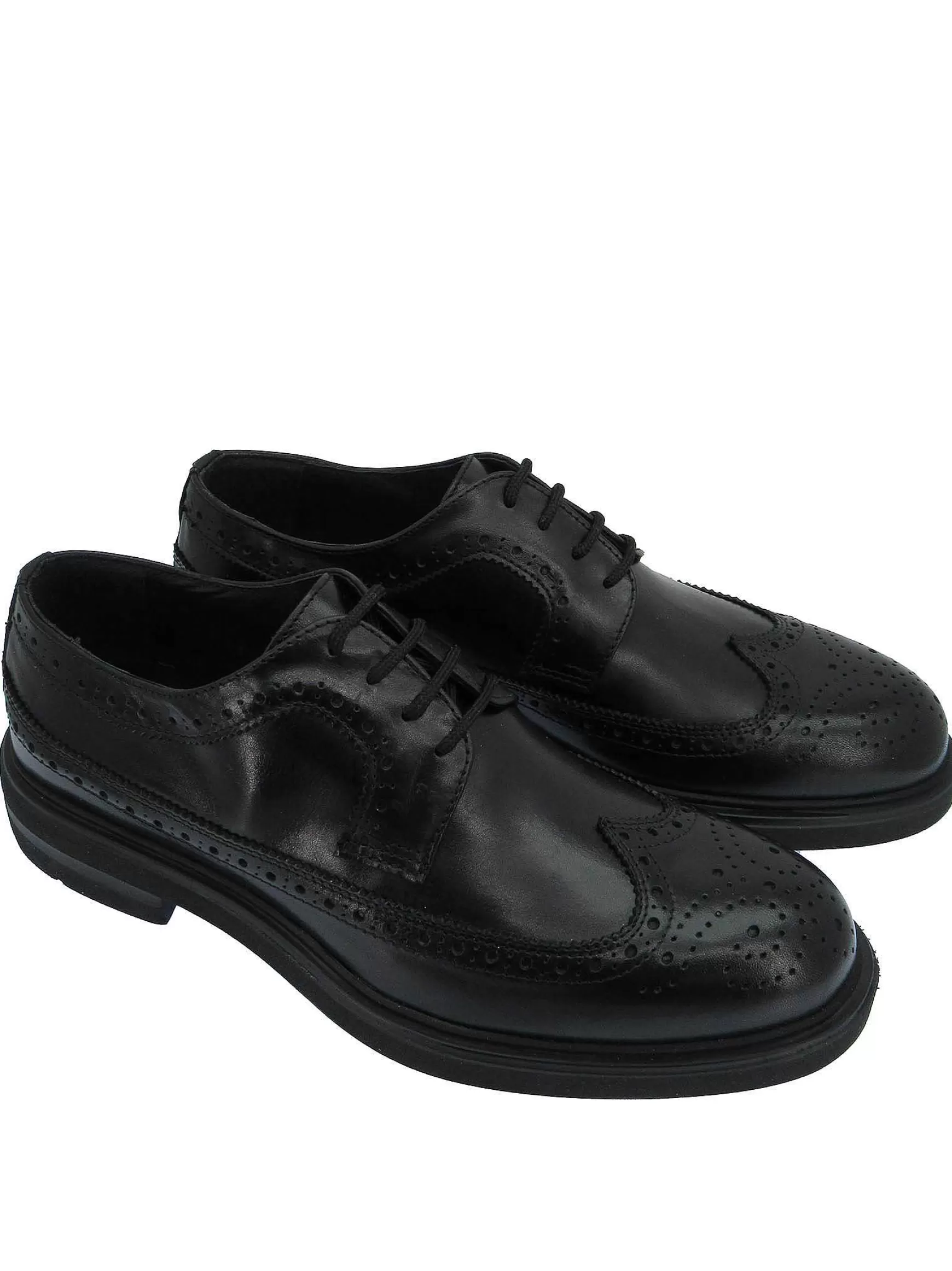 Stringate Uomo In Pelle Nera Con Impunture E Suola Ultra Leggera** Hot