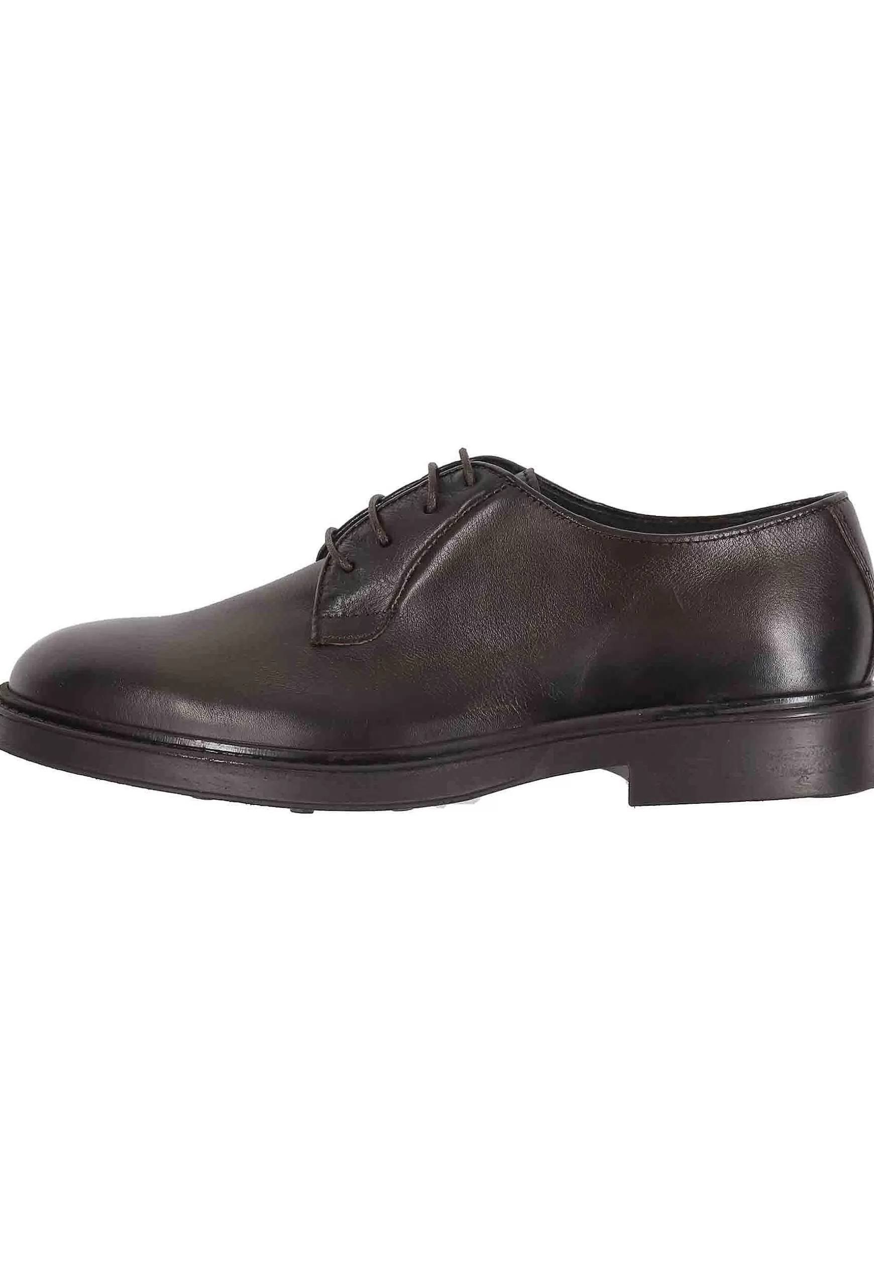 Stringate Uomo In Pelle Testa Di Moro Con Suola In Gomma** Sale